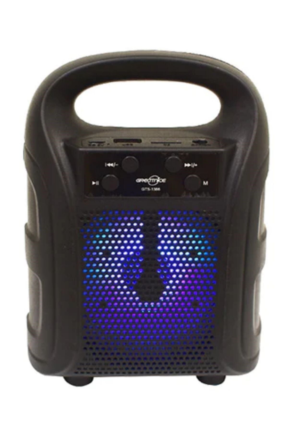 Buffer ® Tutma Saplı Işıklı Kolay Taşınabilir Bluetooth Wireless Radyolu Sd Kart Girişli Hoparlör