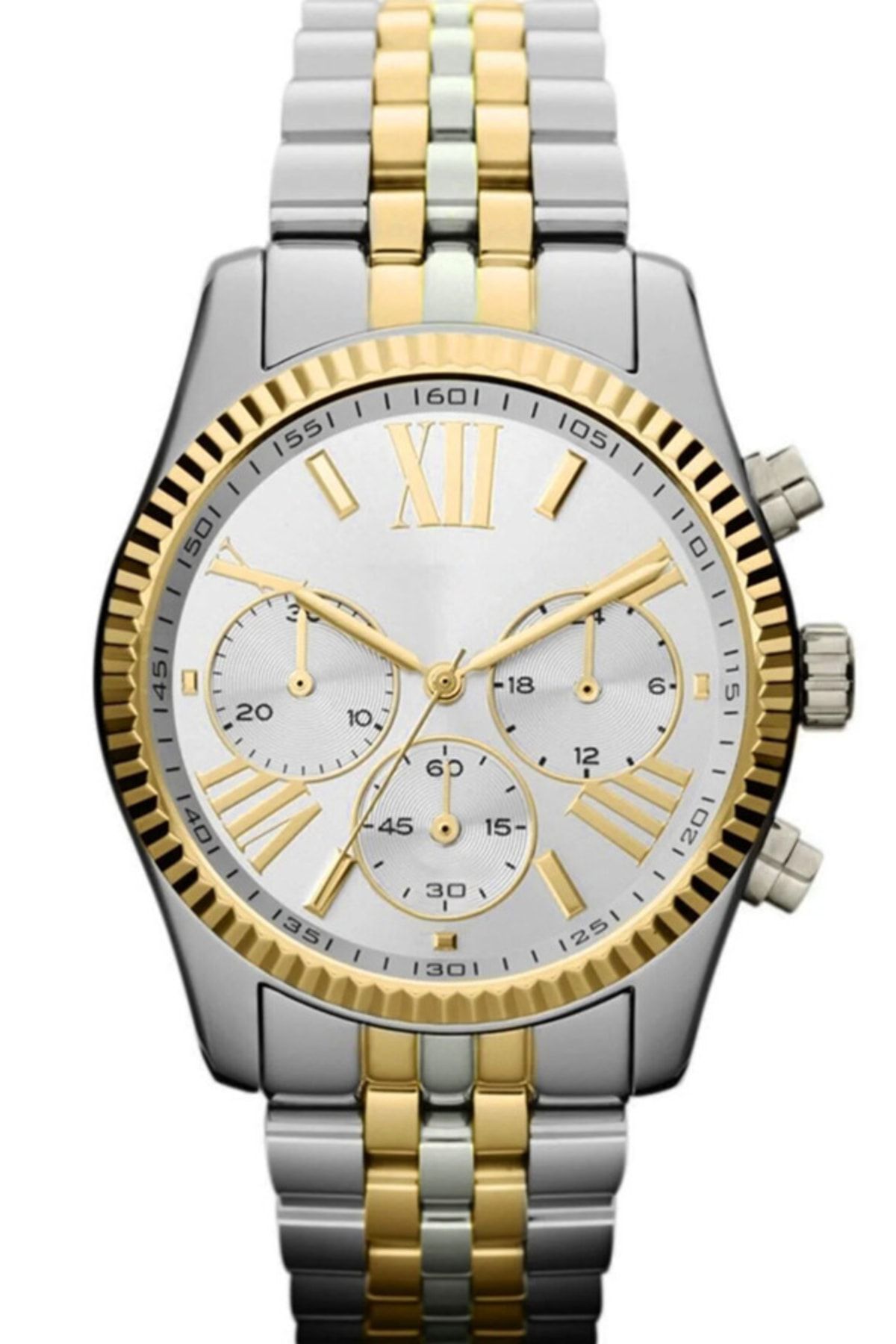 Gold Time Gümüş Renk Premium Kadın Kol Saati
