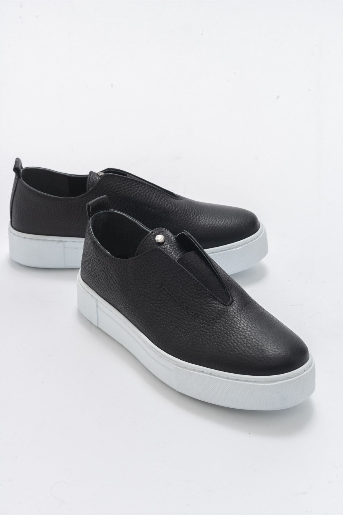 luvishoes Boom Siyah-beyaz Deri Kadın Sneakers