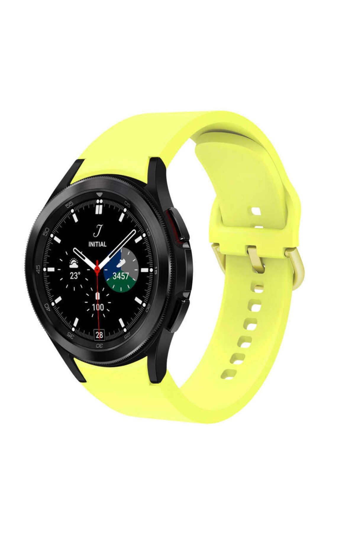 HTstore Galaxy Watch 4 Classic 46mm Krd-50 Silikon Kordon-sarı