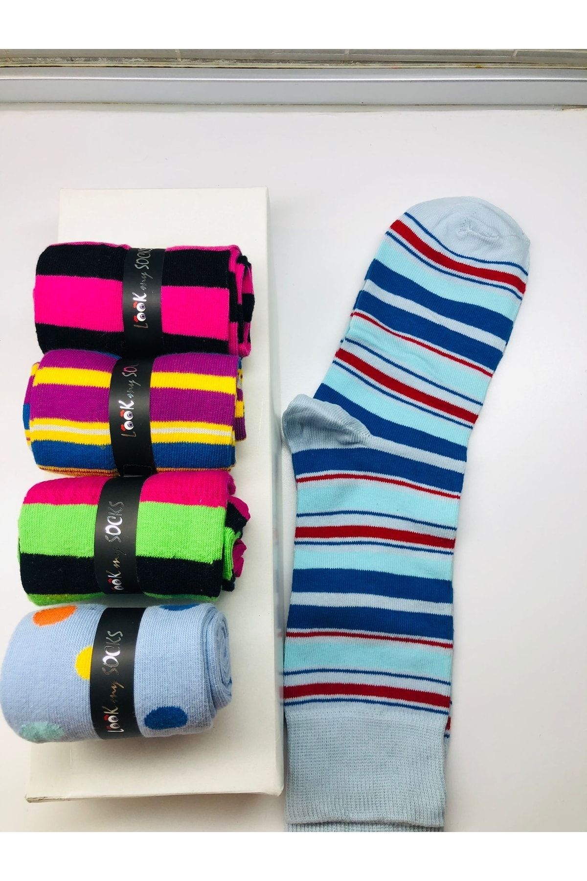 Altun Rengarenk 5'li Takım Soket Çorap