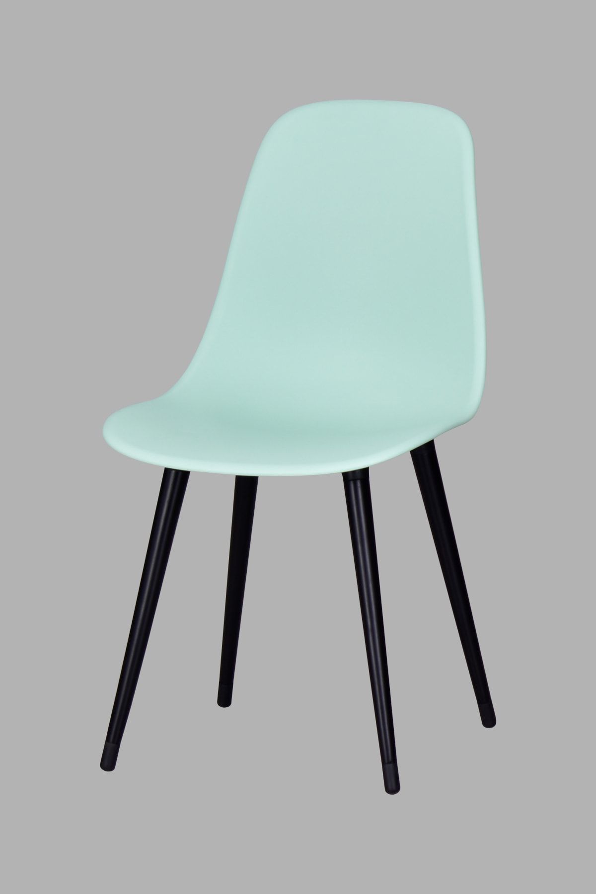 VİLİNZE Eames Siyah Ahşap Ayak Plastik Mint Yeşili Sandalye