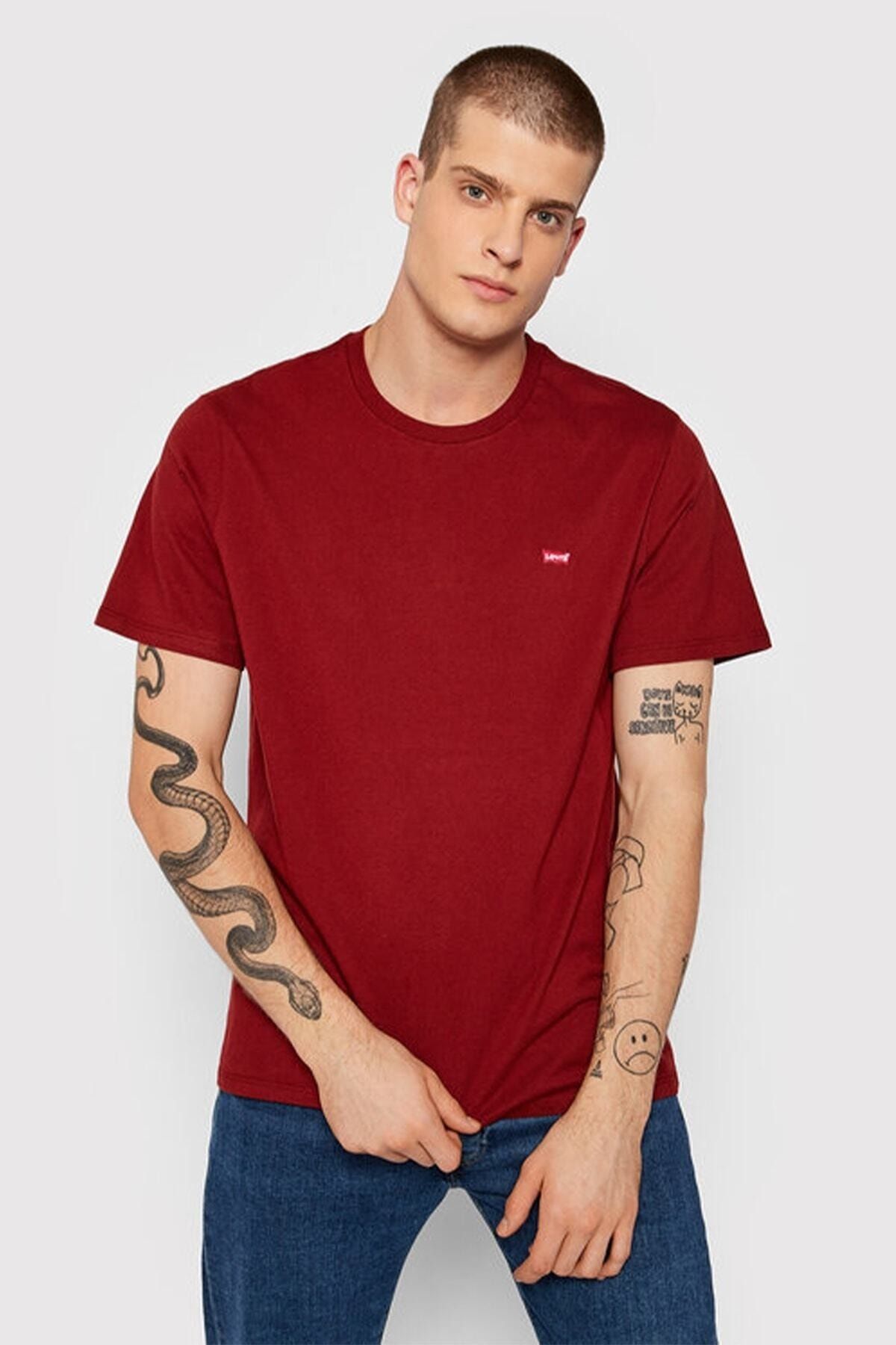 Levi's ® Erkek Kırmızı T-shirt Orijinal Housemark 56605-0118