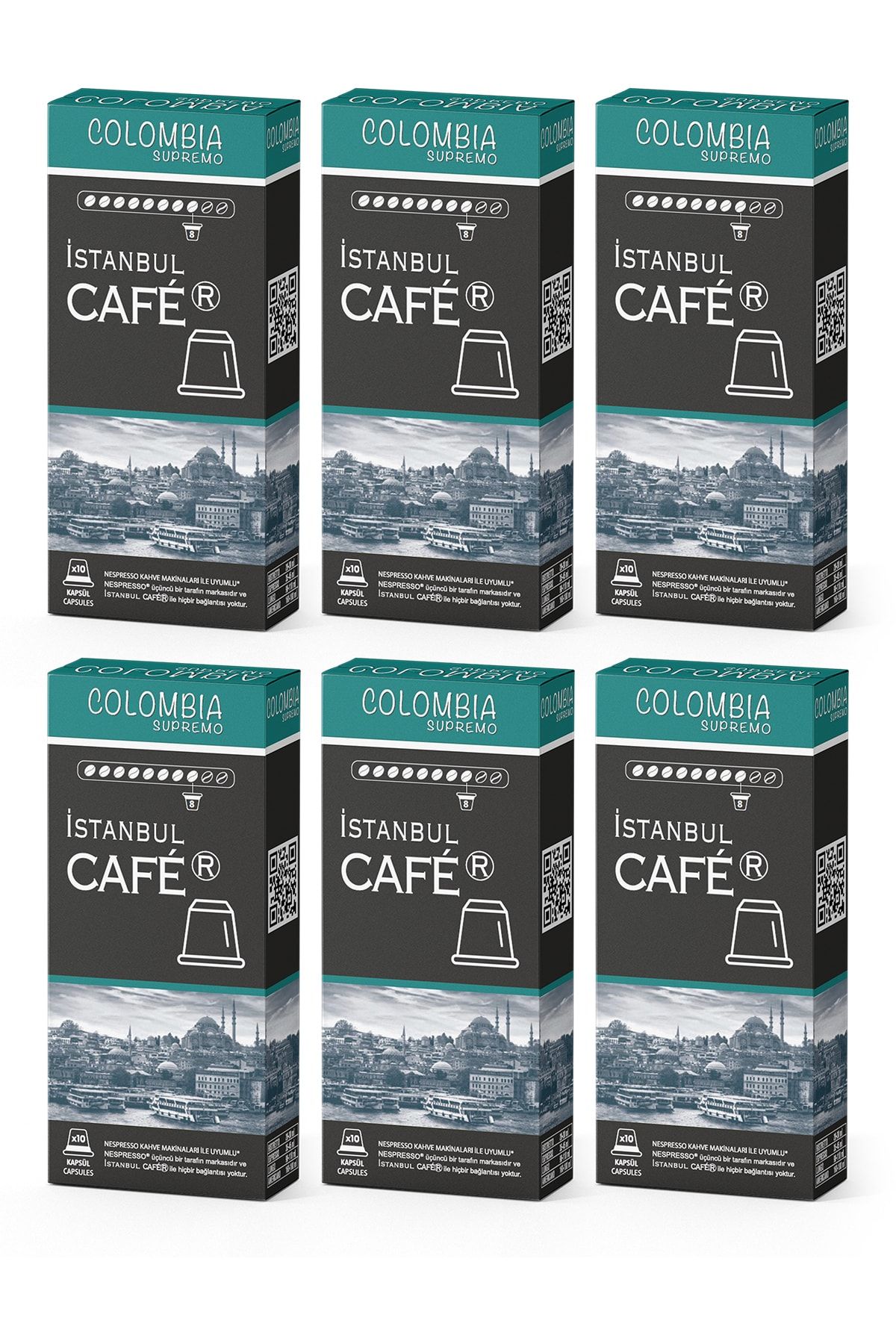 İstanbul Cafer Nespresso® Uyumlu Kapsül Kahve Colombia 60 Kapsül
