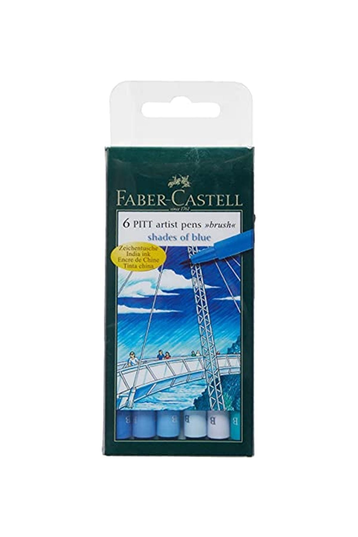 Faber Castell Faber-castell Pitt Çizim Kalemi Fırça Uç Gök Renkleri 6lı Poşet 6 Renk