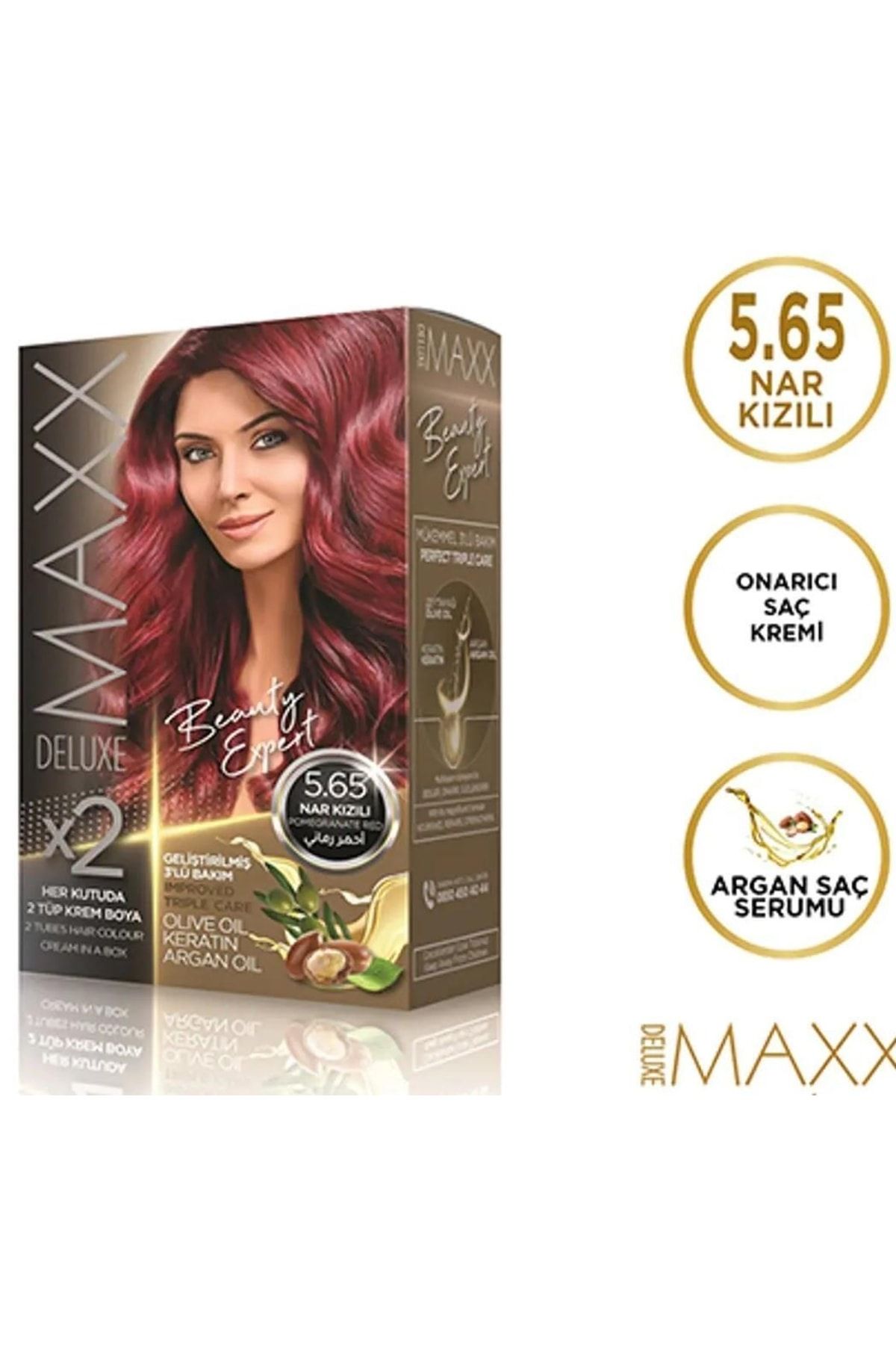 MAXX DELUXE Saç Boyası 5.65 Çilek Kırmızısı
