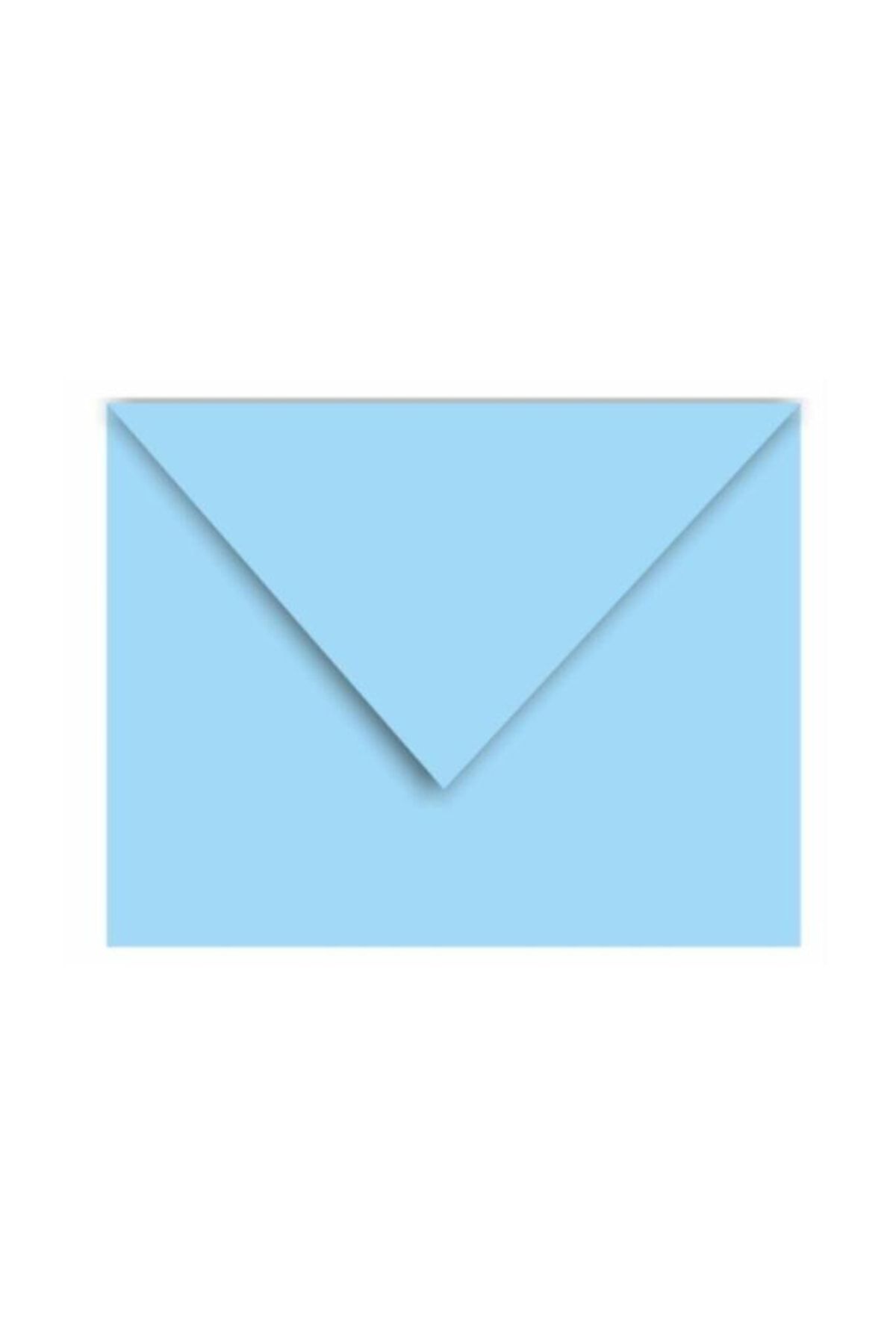 İstisna 100 Adet 13*18 Açık Mavi Renkli Zarf Davetiye Lüks Tebrik Kartı Mektup Mühür Cüzdan Büyük Kapasiteli