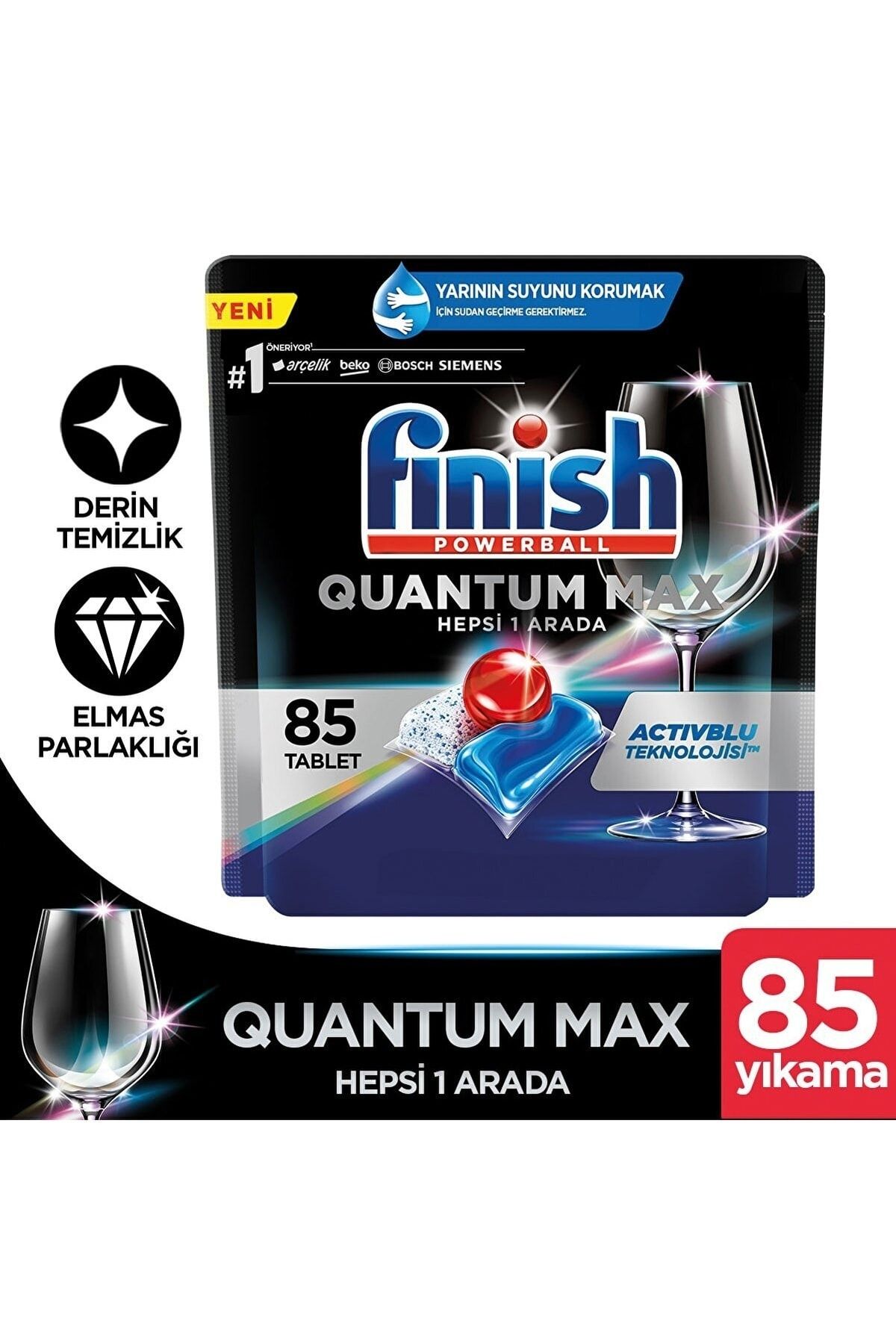 Finish Quantum Max 85 Kapsül Bulaşık Makinesi Deterjanı Tableti