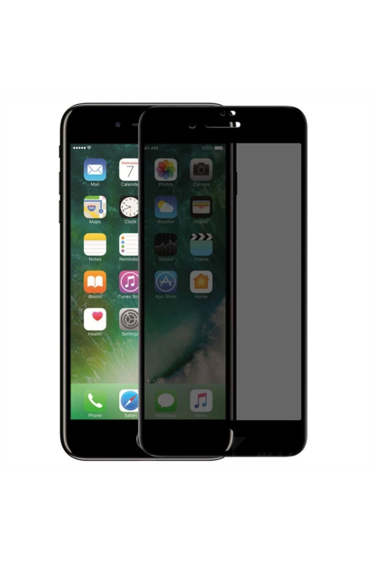 Telefon Aksesuarları Iphone 7 Kavisli Gizlilik Filtreli Seramik Hayalet Ekran Koruyucu Siyah