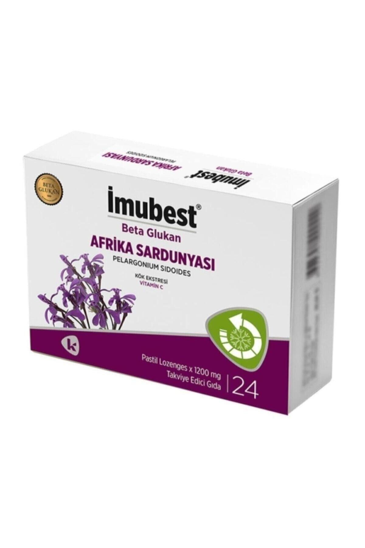 imubest Beta Glukan Afrika Sardunyası Vitamin C Pastil 24 Adet Son Kulanım Taihi:04/2023