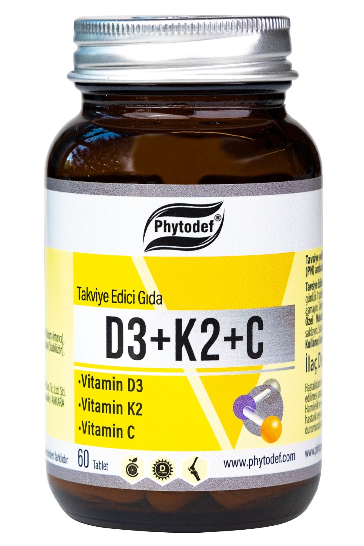 Phytodef D3 + K2 + C - 60 Tablet