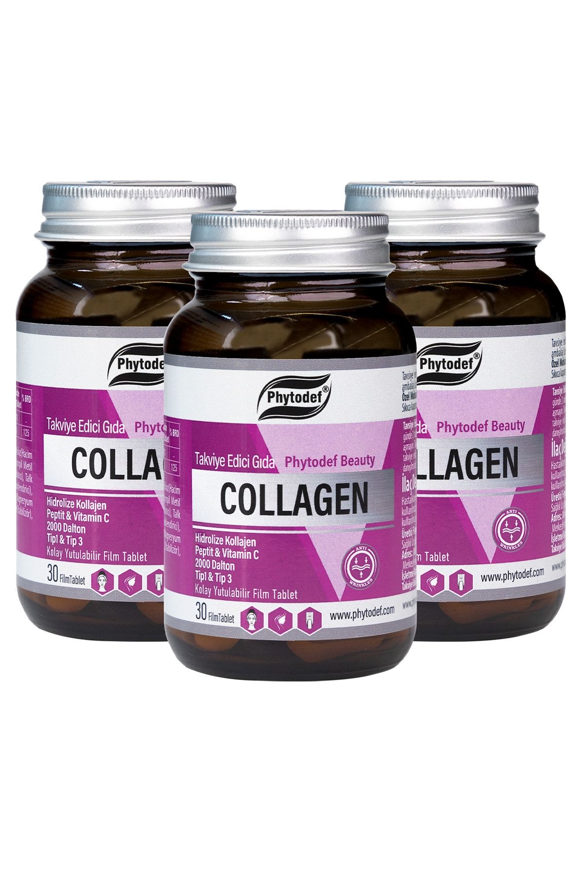 Phytodef Kolajen + Vitamin C - 30 Tablet X 3 Adet