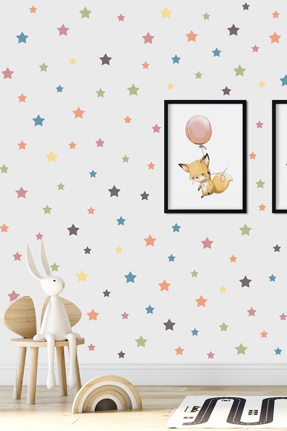 Moccoll Duvar Sticker 100 Adet Renkli Yıldızlar Duvar Etiketi