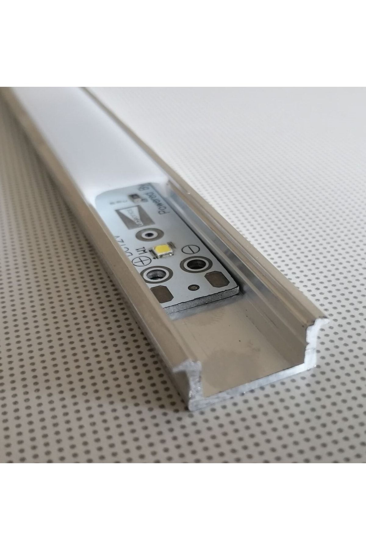 ALUWORLD Alüminyum Kapaklı Mobilya Gömme Led Profili 100cm * 3 - Beyaz Kapak