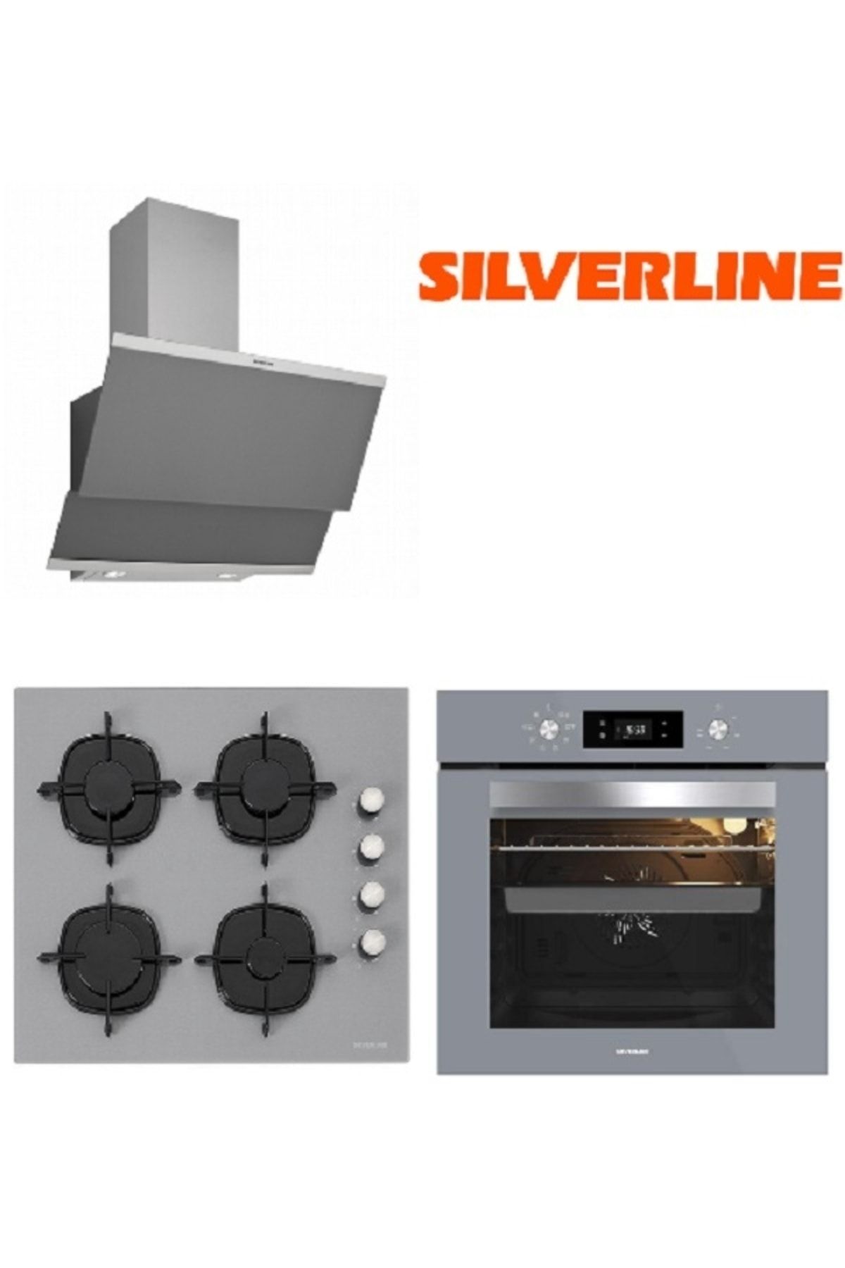 Silverline Sılverlıne 3'lü Ankastre Set (BO65E4S01-3420 CLASS-CS5335S02)