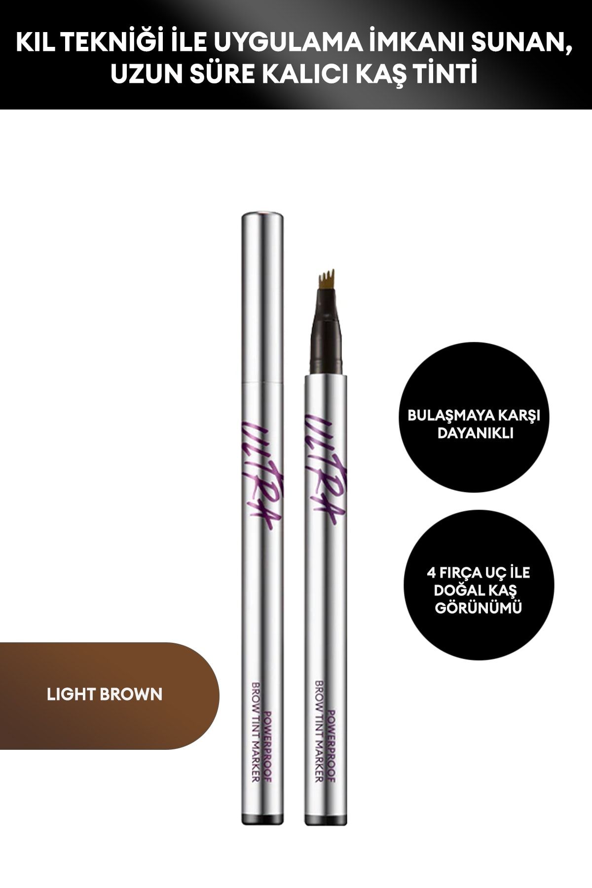 Missha Kıl Tekniği Ile Uygulama Imkanı Sunan ,uzun Süre Kalıcı Kaş Tinti Tint Marker (light Brown)