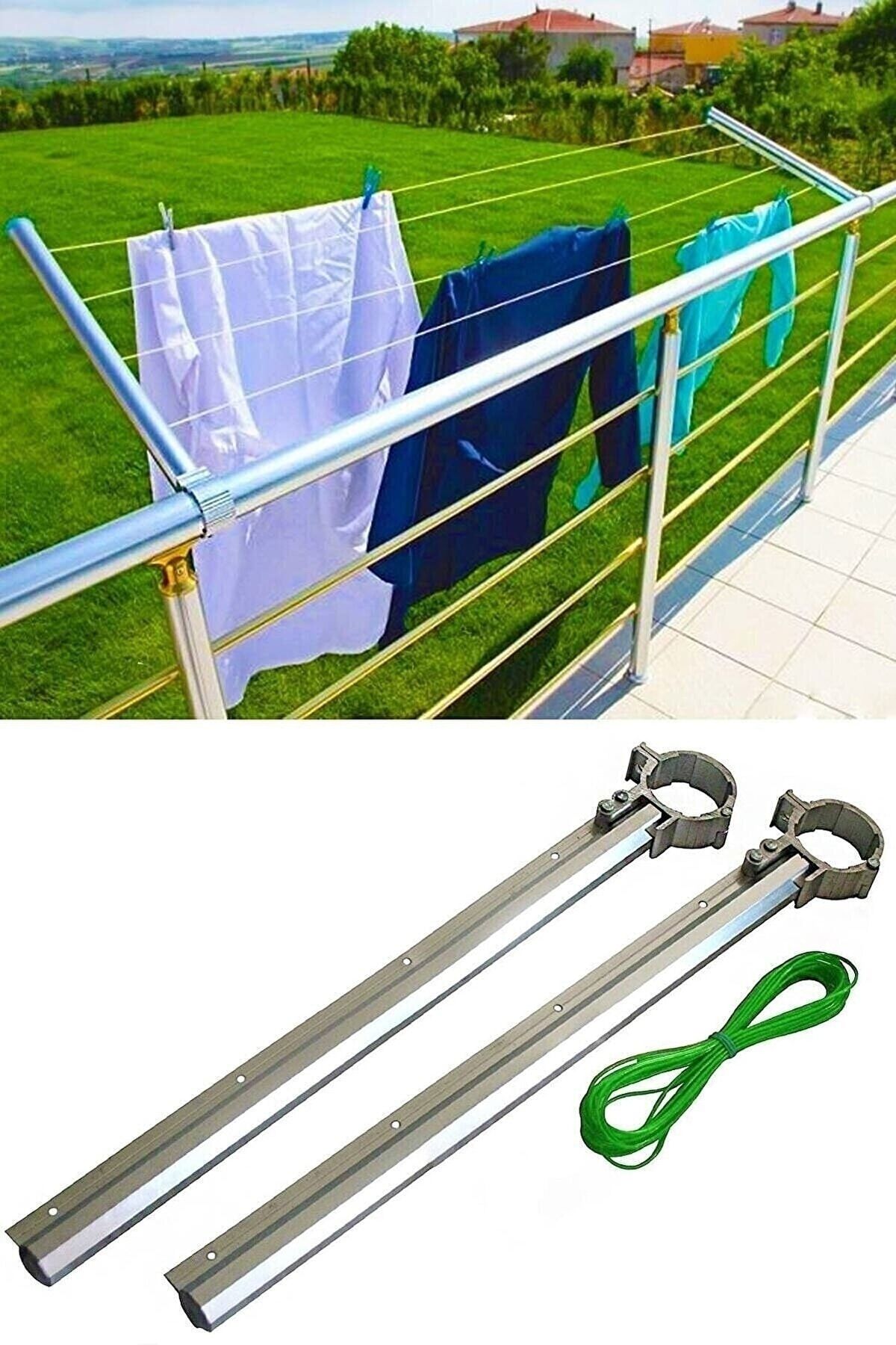 KURT HOME Balkon Çamaşır Kurutma Askılığı Alüminyum Kurutma Çamaşır Kurutma Askısı