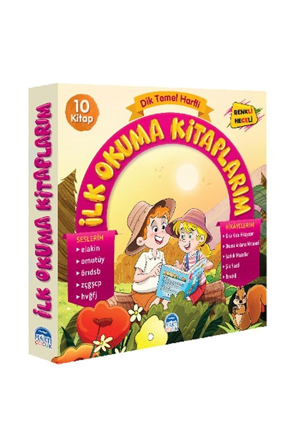 Martı Çocuk Kulübü Dik Temel Harfli Ilk Okuma Kitabım Elakin (10 KİTAP) - Pınar Türker - Martı Çocuk Yayınları