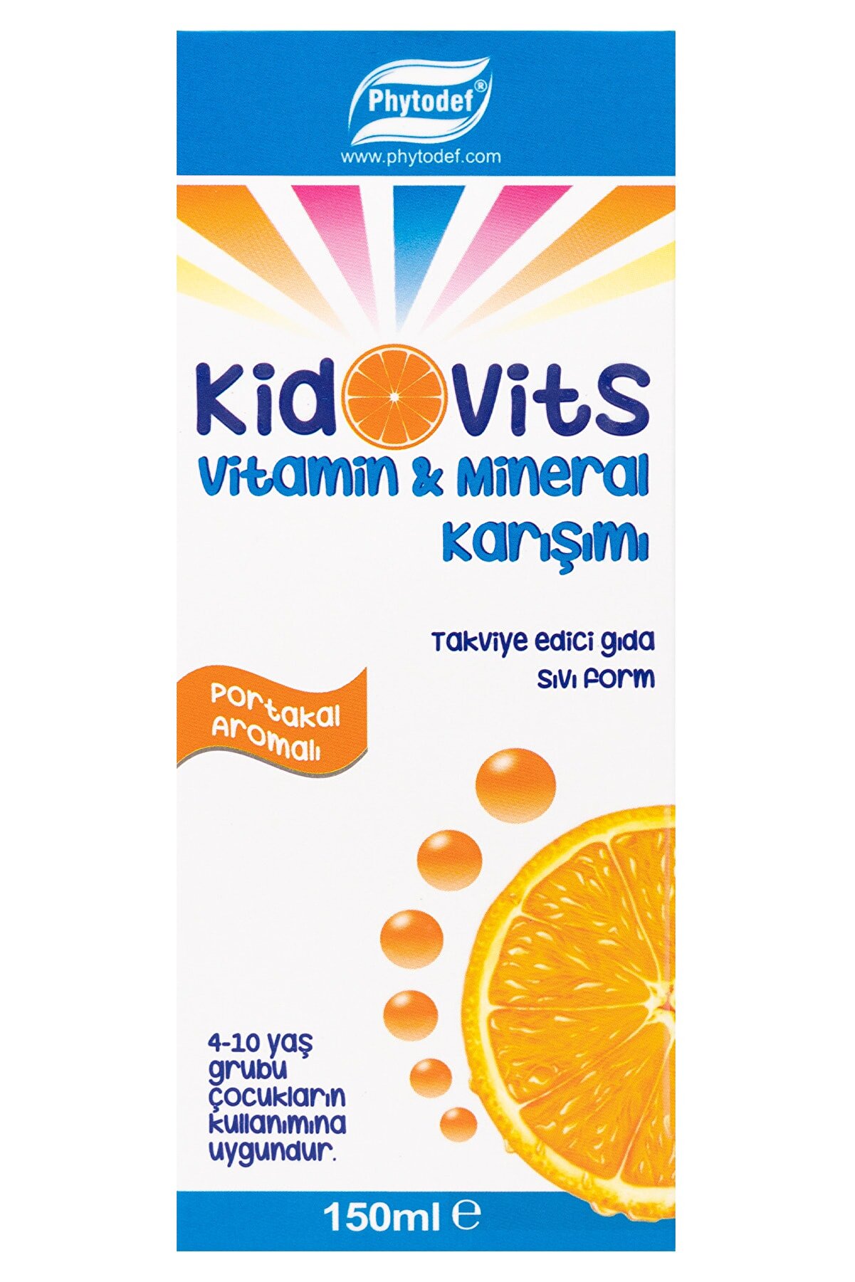 Phytodef Kidovits Vitamin & Mineral Karışımı - 150 Ml (portakal Aromalı)