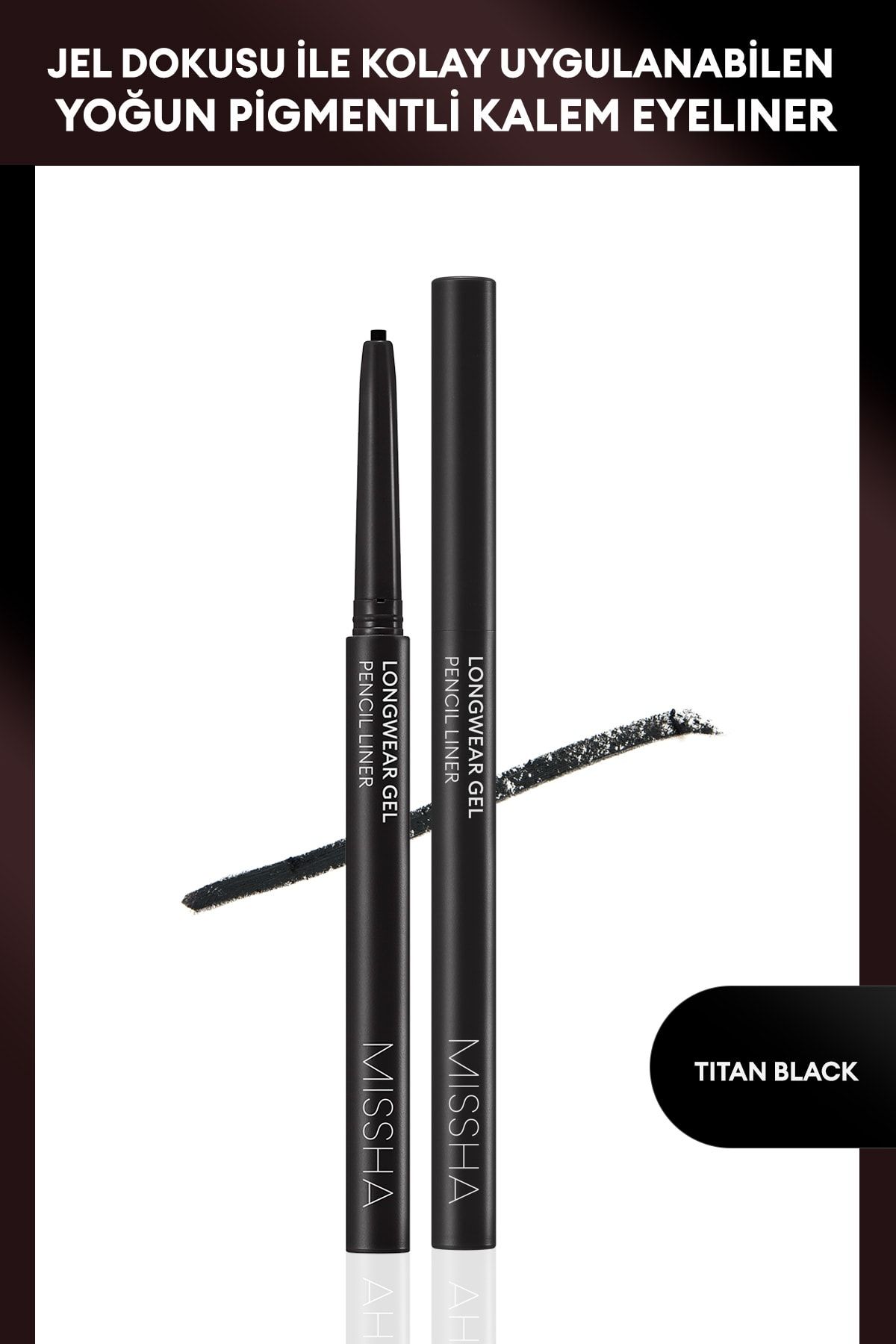 Missha Pürüzsüz Uygulanan Jel Dokuda Kalem Eyeliner 0.14g Longwear Gel Pencil Liner  Titan Black
