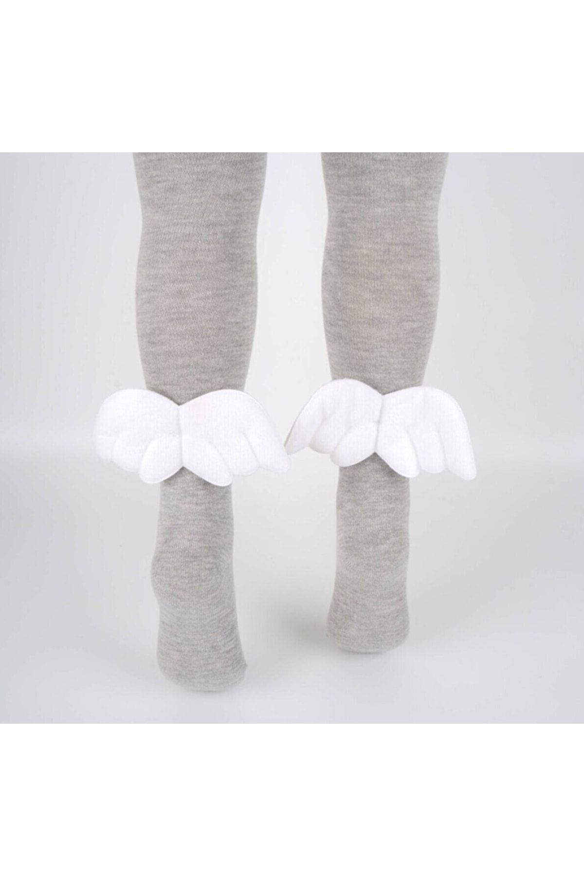 Katamino Kız Çocuk Gri Melek Kanatlı Külotlu Çorap