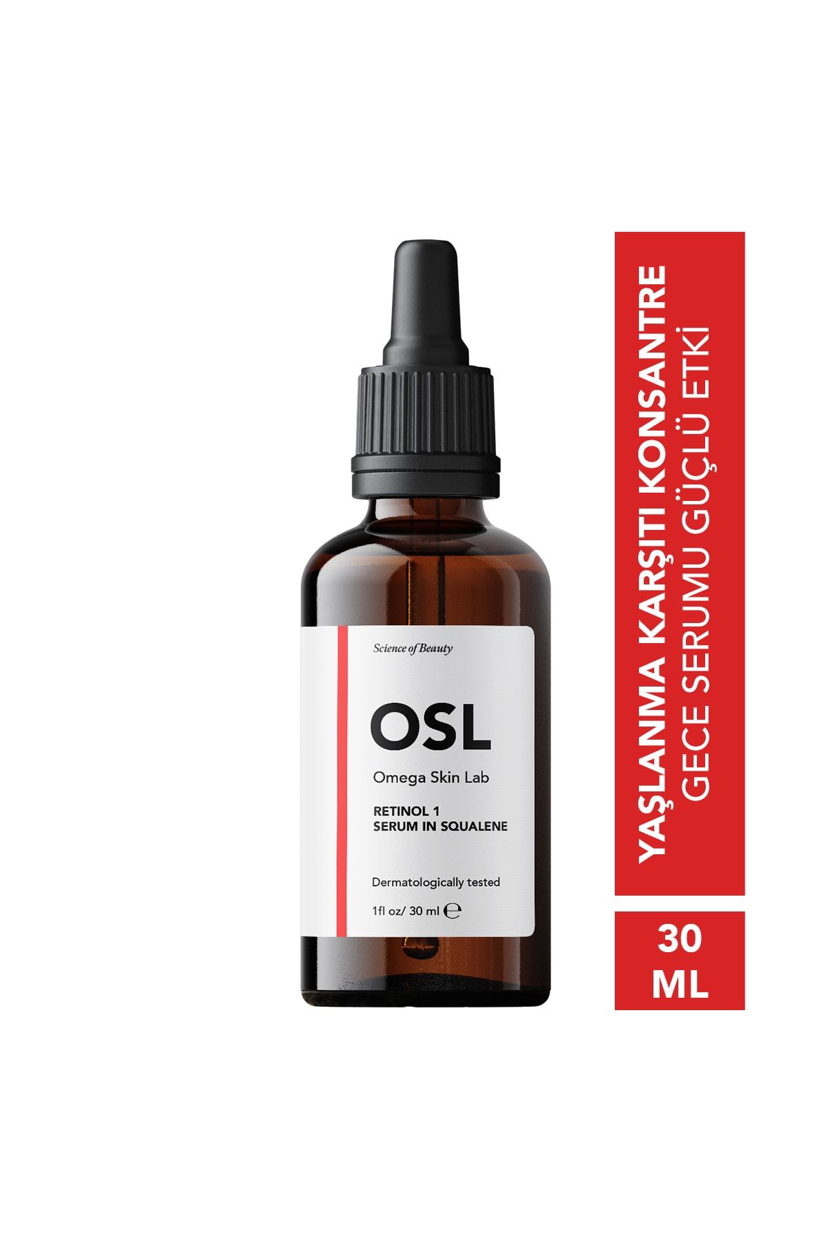 OSL Omega Skin Lab Retinol %1 Serum In 30ml (yaşlanma Karşıtı Konsantre Gece Serumu Yüksek Güç)