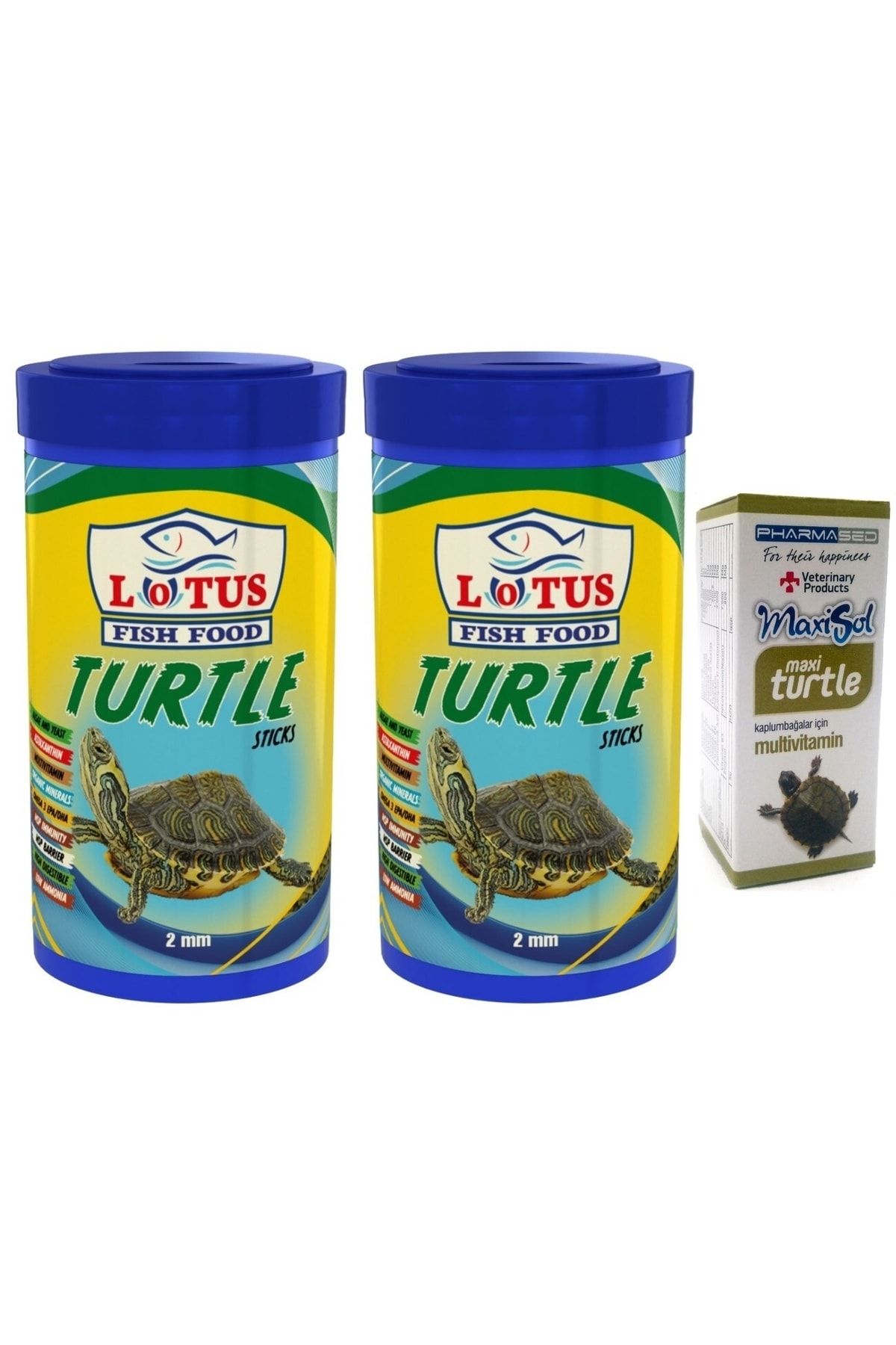 Lotus Turtle Green Sticks 2x100ml Kutu Kaplumbağa Yemi Ve Multivitamin