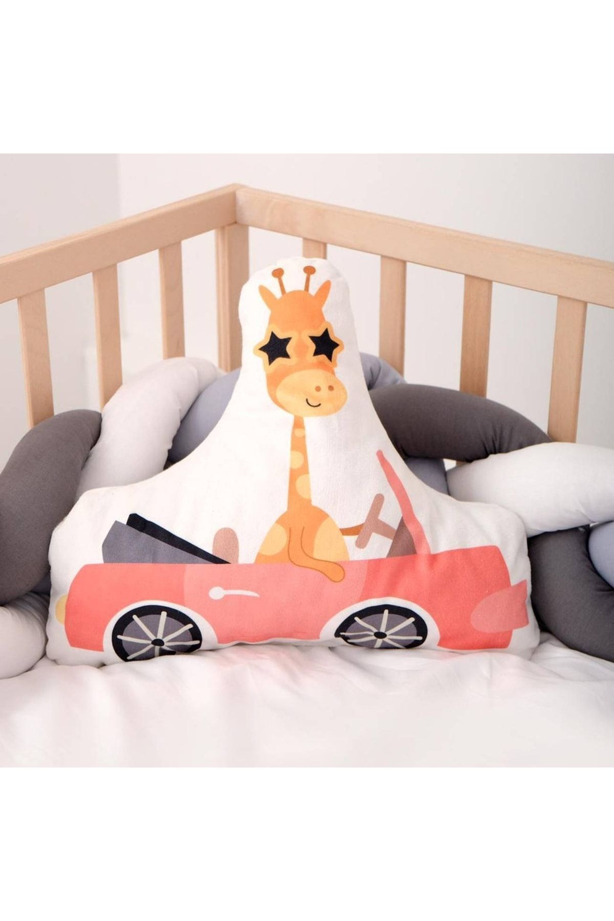HET Concept Kırmızı Arabalı Zürafa Bebek Çocuk Odası Uyku Arkadaşı Peluş Oyuncaklar Model 089