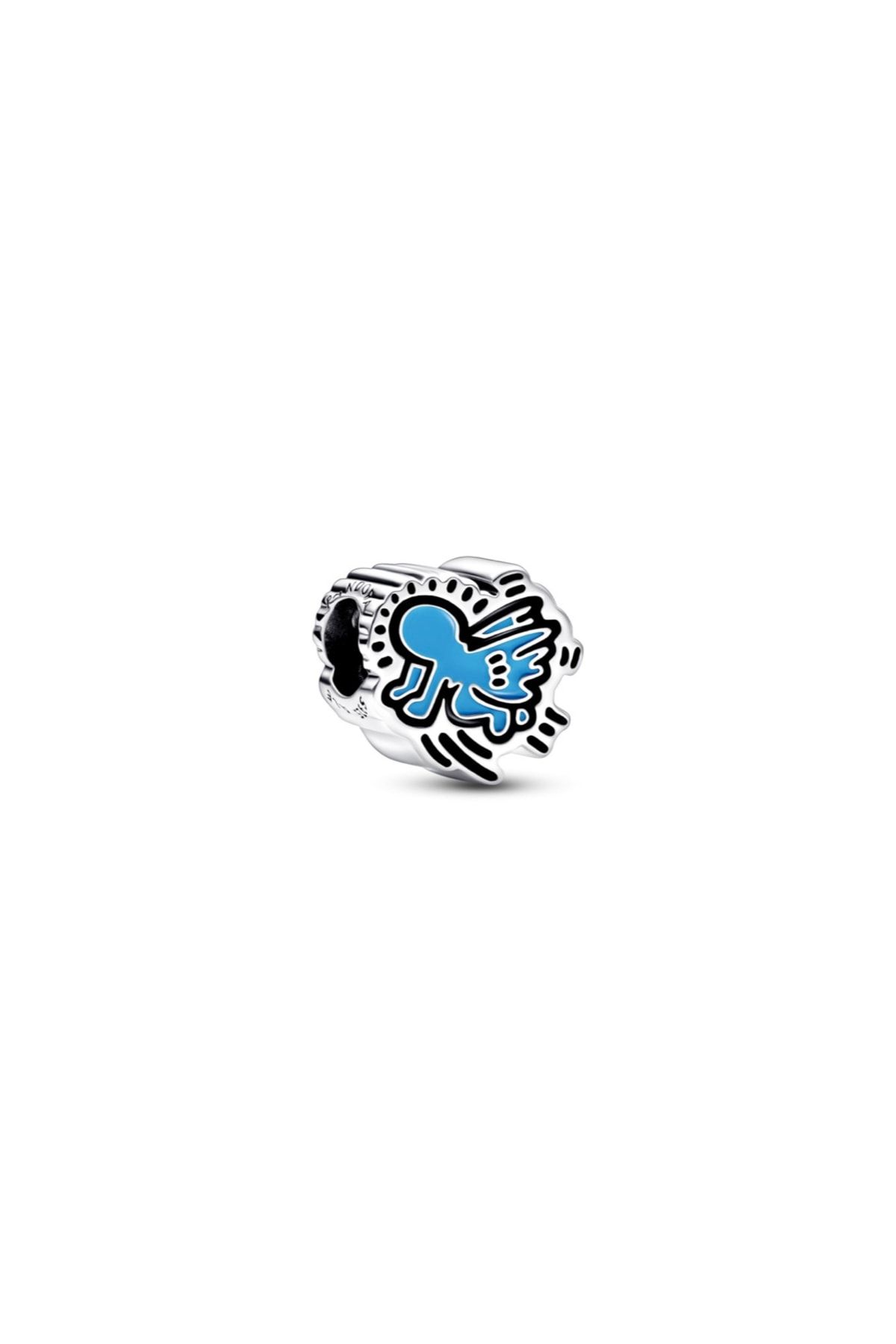 Lines Bijuteri Keith Haring™ X Radiant Angel Charm 925 Ayar Gümüş