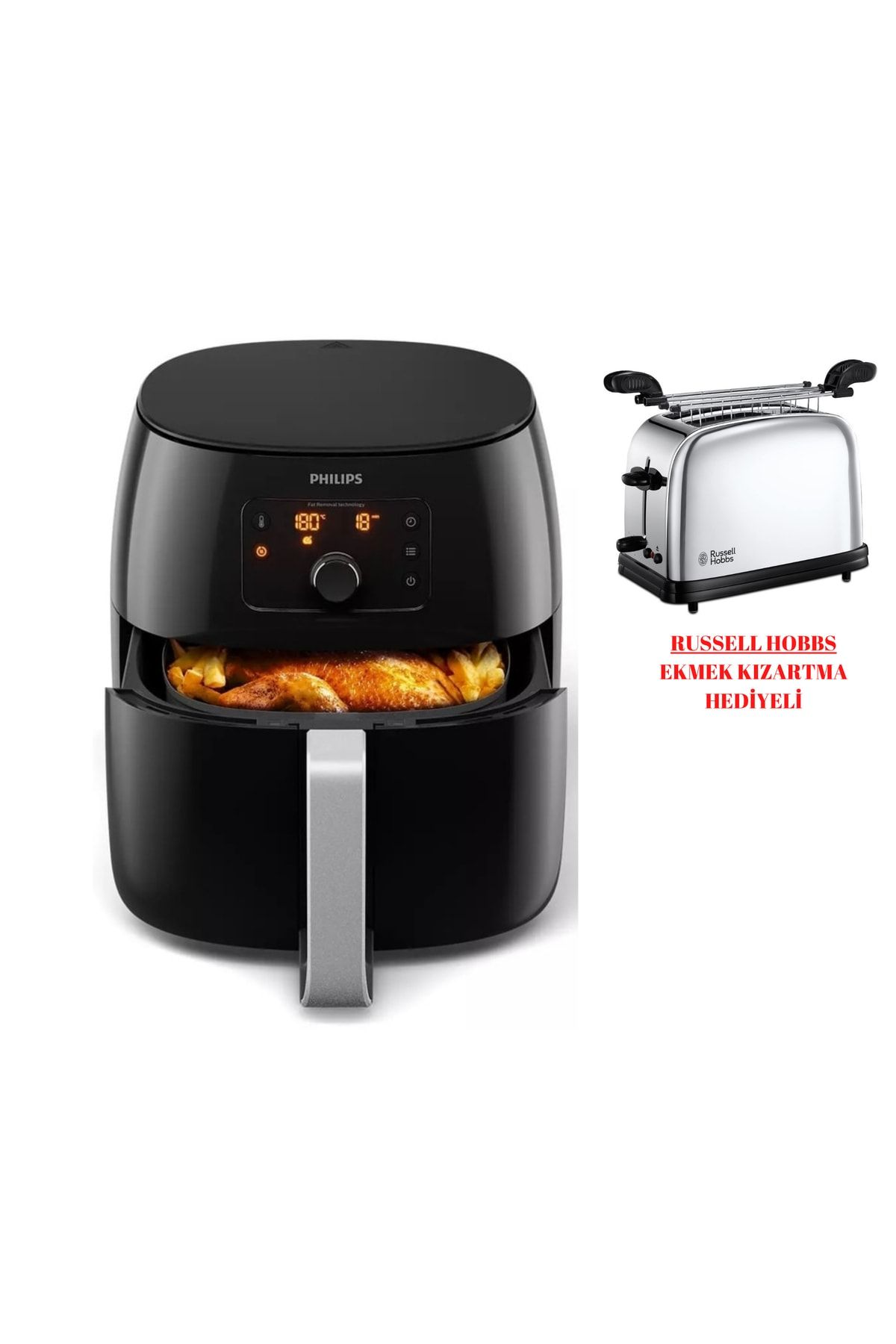 Philips Airfryer Xxl Sıcak Hava Fritöz Premium - Russell Ekmek Kızartma Makinesi Inox Yeni Seri