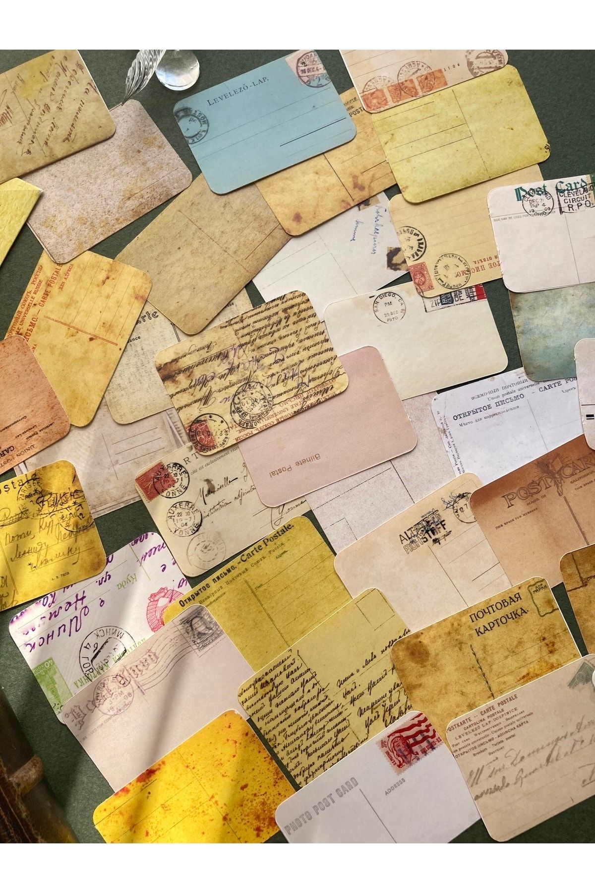 Hume Craft Kartpostal Mektup Temalı Vintage Sticker Seti Ajanda Planlayıcı Bullet Journal Scrapbook Için Uygun