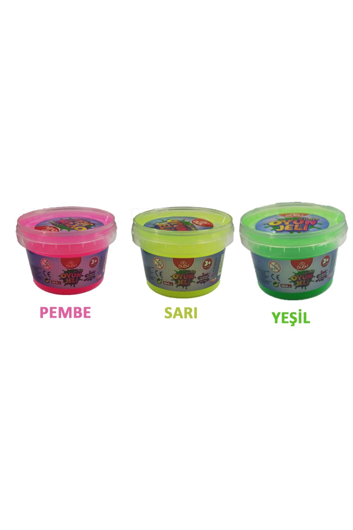 Bubu 3 Lü Renk Slime Oyun Jeli 160 Gr