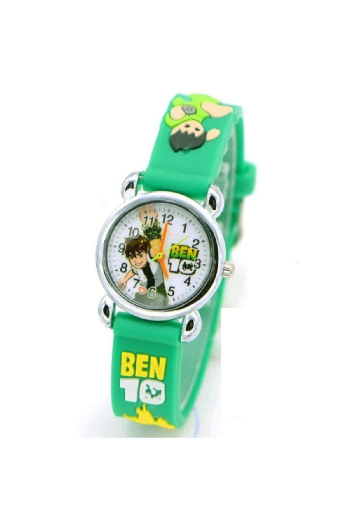 Dearling Ben10 Yeşil Erkek Çocuk Analog Kol Saati 3d Silikon Kordon