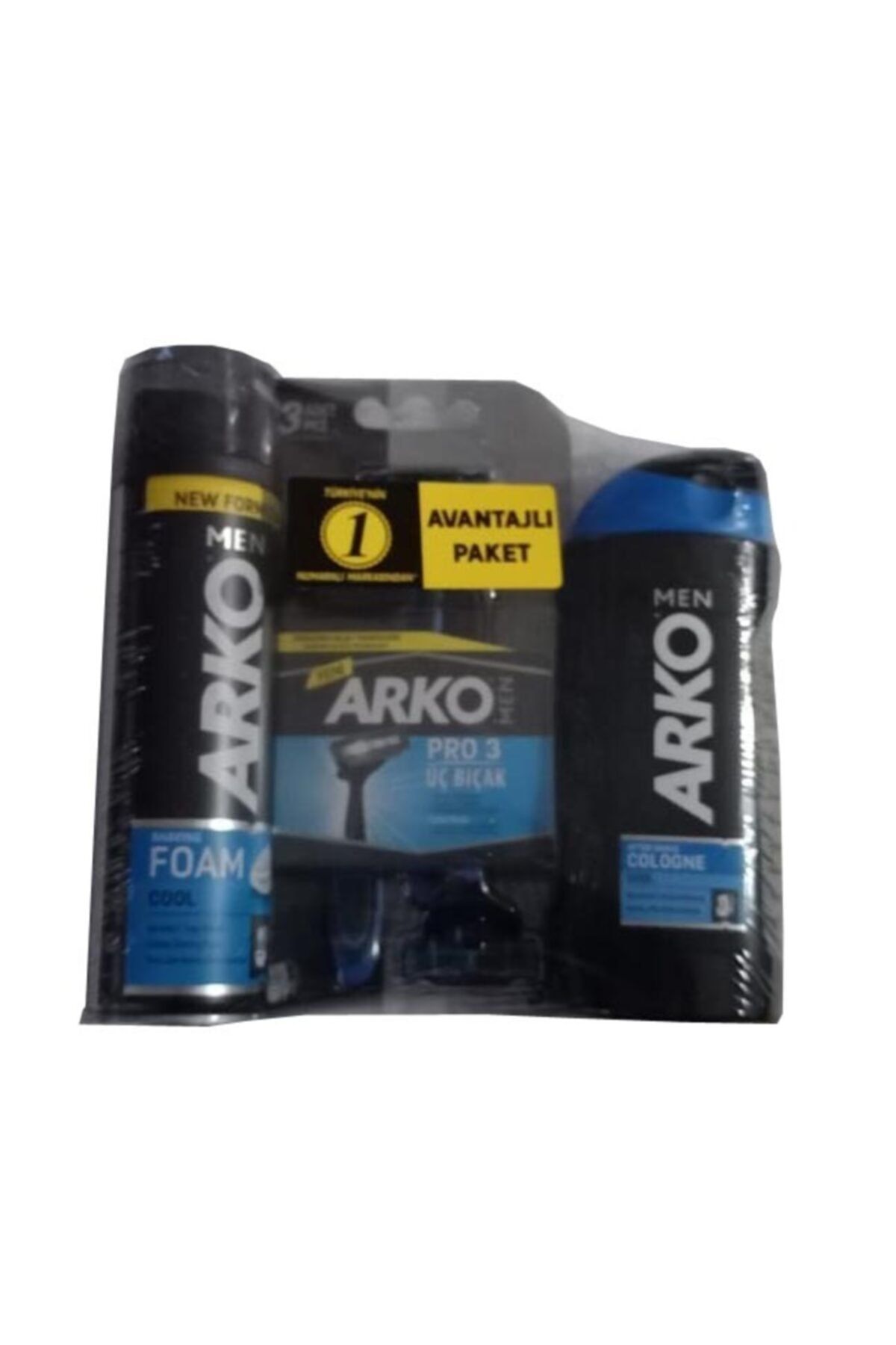 Arko Men 3'lü Erkek Bakım Seti / Cool Tıraş Köpüğü 200ml Ve Tıraş Kolonyası 200ml + Pro3 3'lü Paket