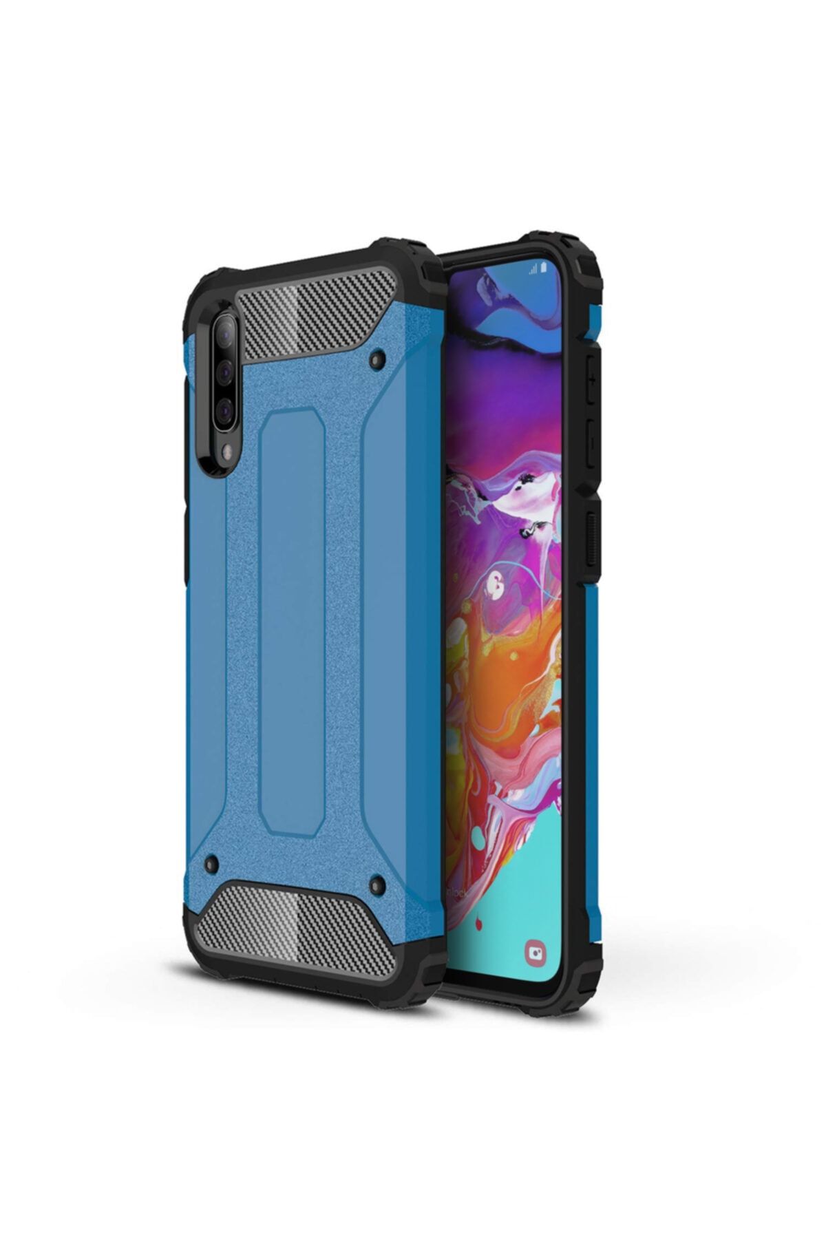 Microsonic Galaxy A70 Kılıf Rugged Armor Mavi