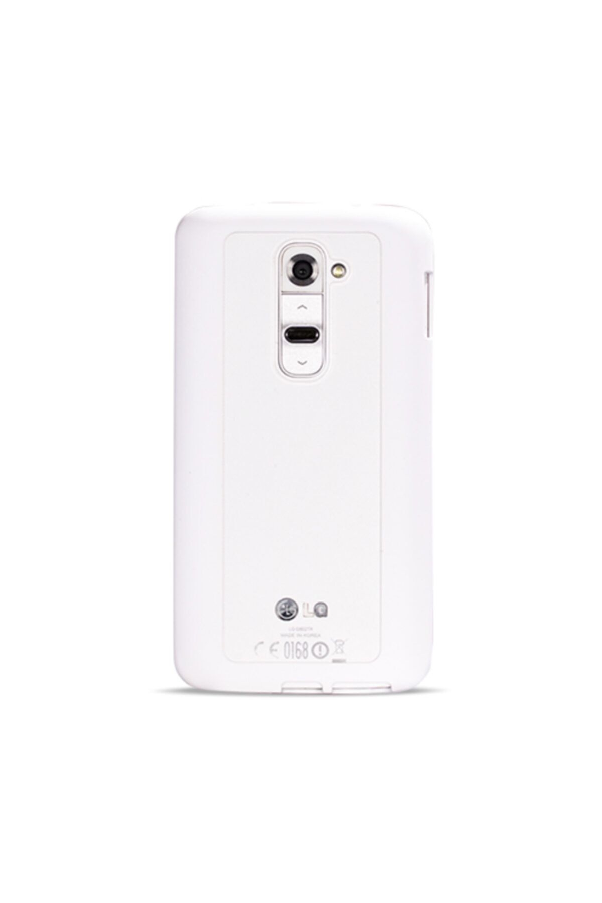 FitCase Lg G2 D802 Uyumlu Çerçeveli Soft Silikon Beyaz