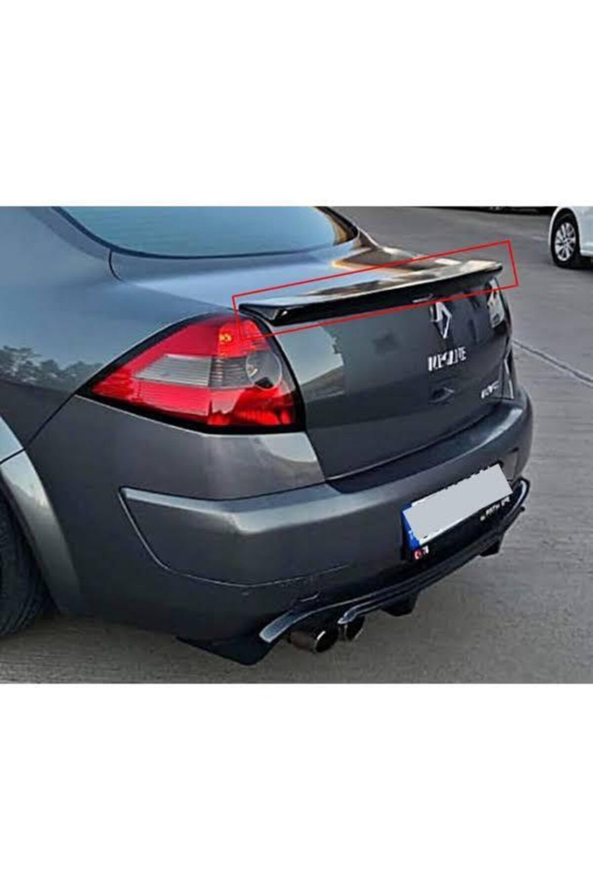 Detay Garaj Renault Megane 2 Spoyler Fiber Fırınlı Boyalı Siyah