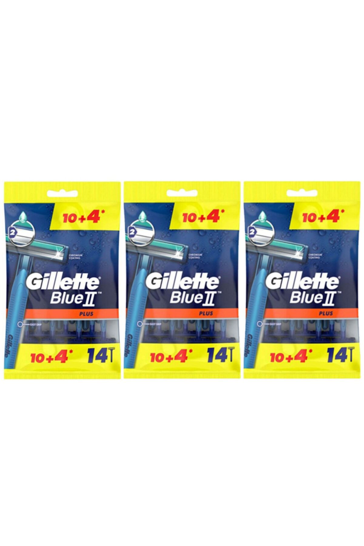 Gillette Blue2 Plus Kullan At Tıraş Bıçağı 14'lü X 3 Paket