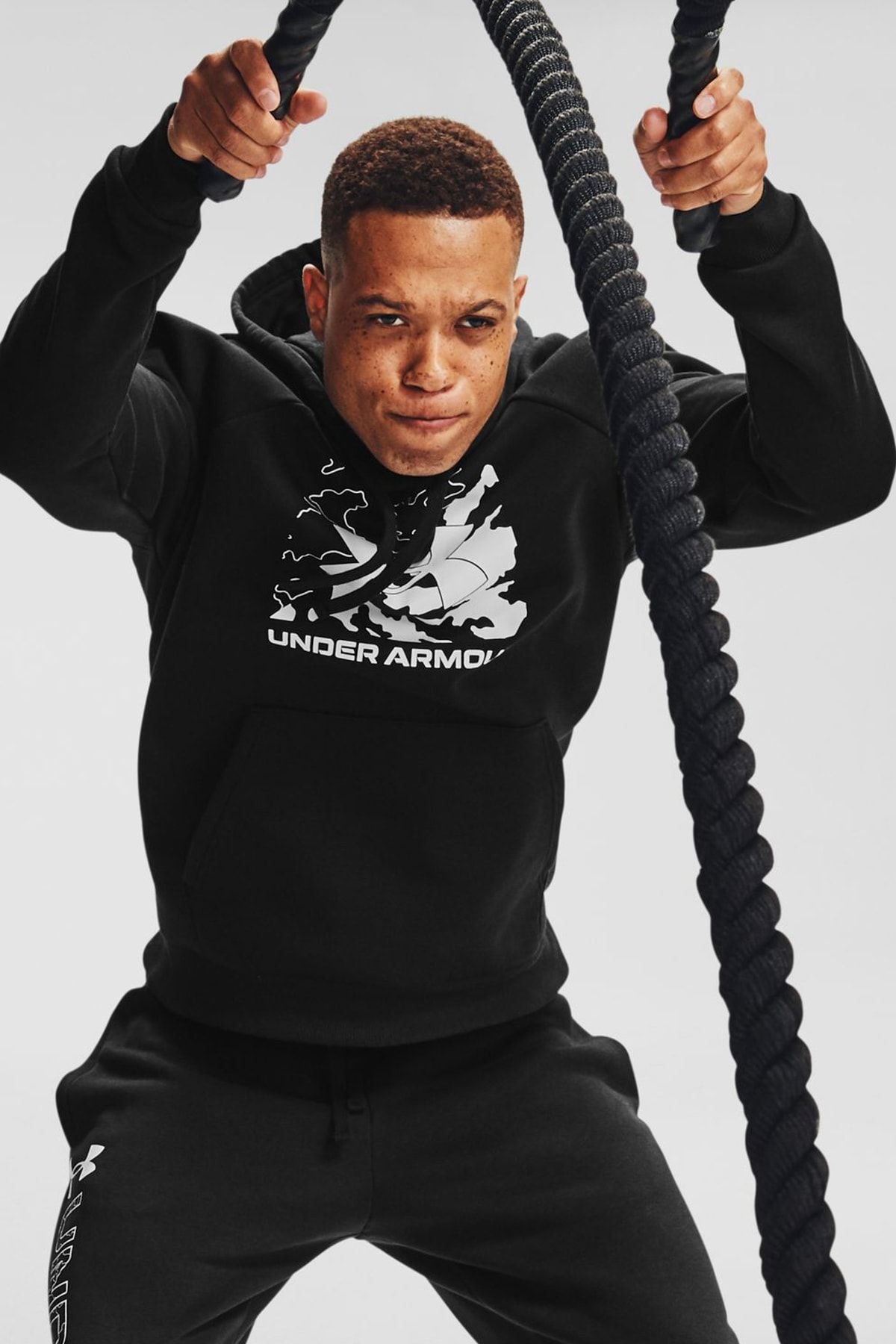 Under Armour Erkek Spor Sweatshirt - Ua Rival Fleece Box Logo Hd - 1357095-001