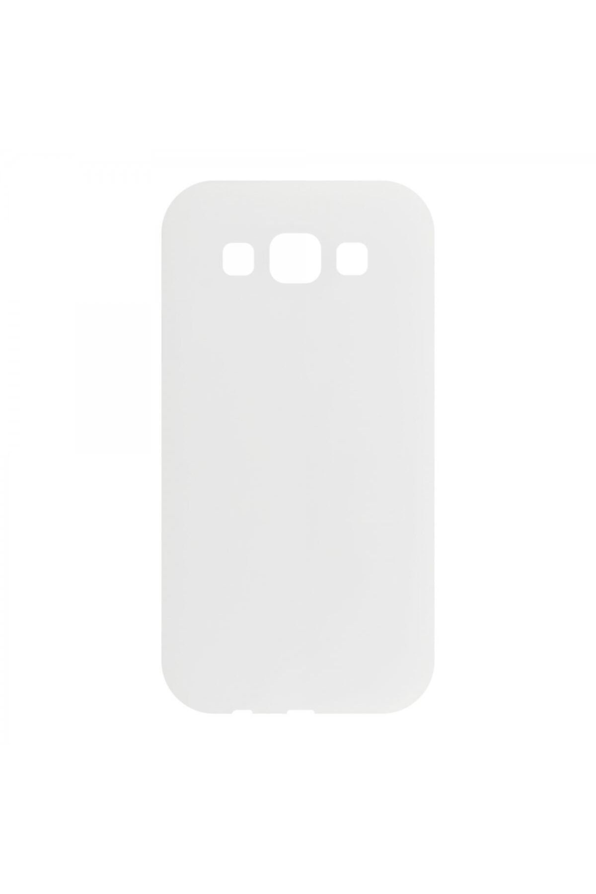 Subzero Samsung Galaxy E500 E5 2015 Uyumlu Arka Koruma Silikon Kılıf - Beyaz