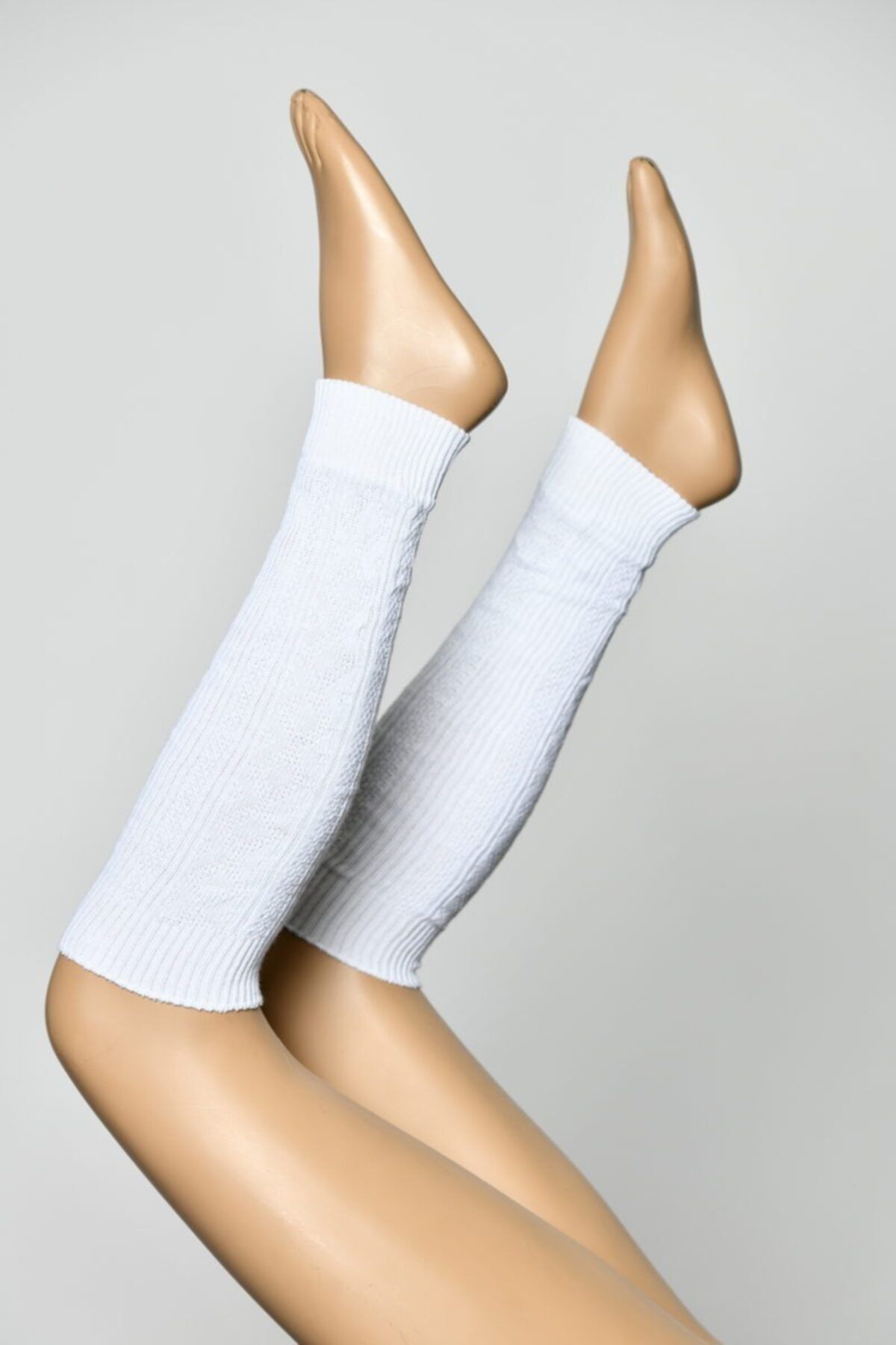 Lateks Çorap Desenli Kadın Tozluk - Beyaz