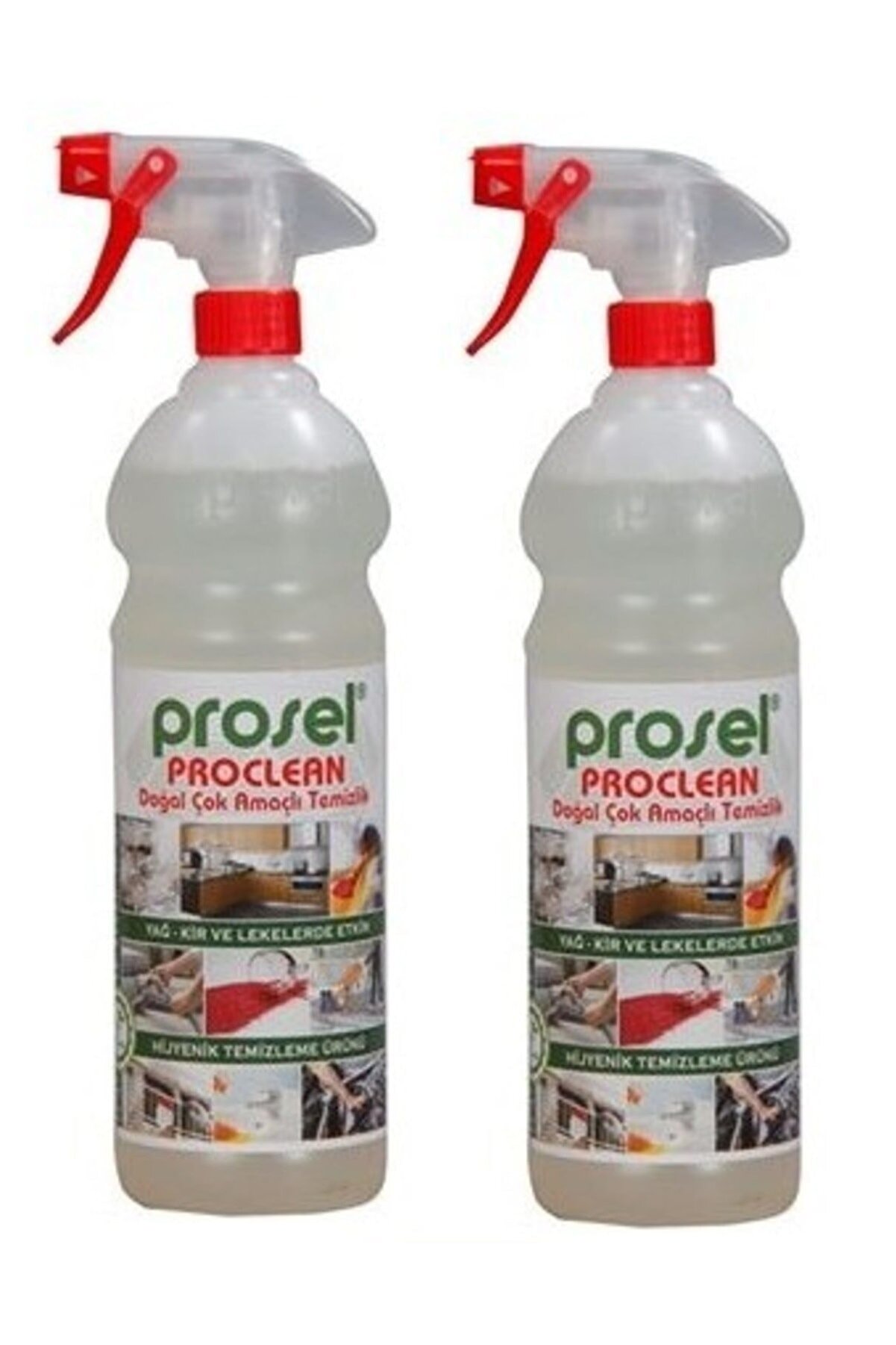 Prosel Proclean Doğal Amaçlı Temizlik Yağ Kir Ve Lekelerde Etkin Hijyenik Temizleme Ürünü 1 Ltx2 Ad