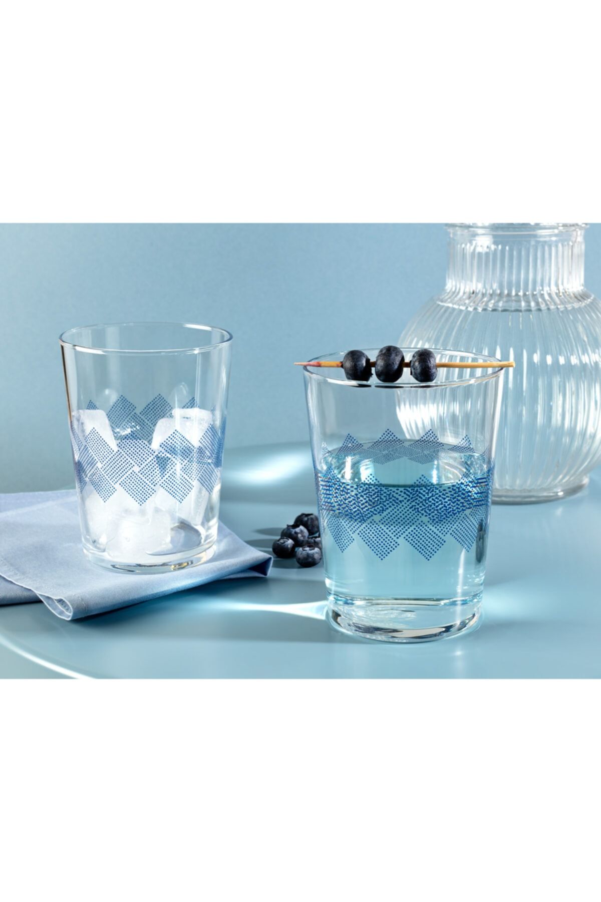 Madame Coco Pierretta Blue Rugs 4'lü Meşrubat Bardağı Seti 510 ml