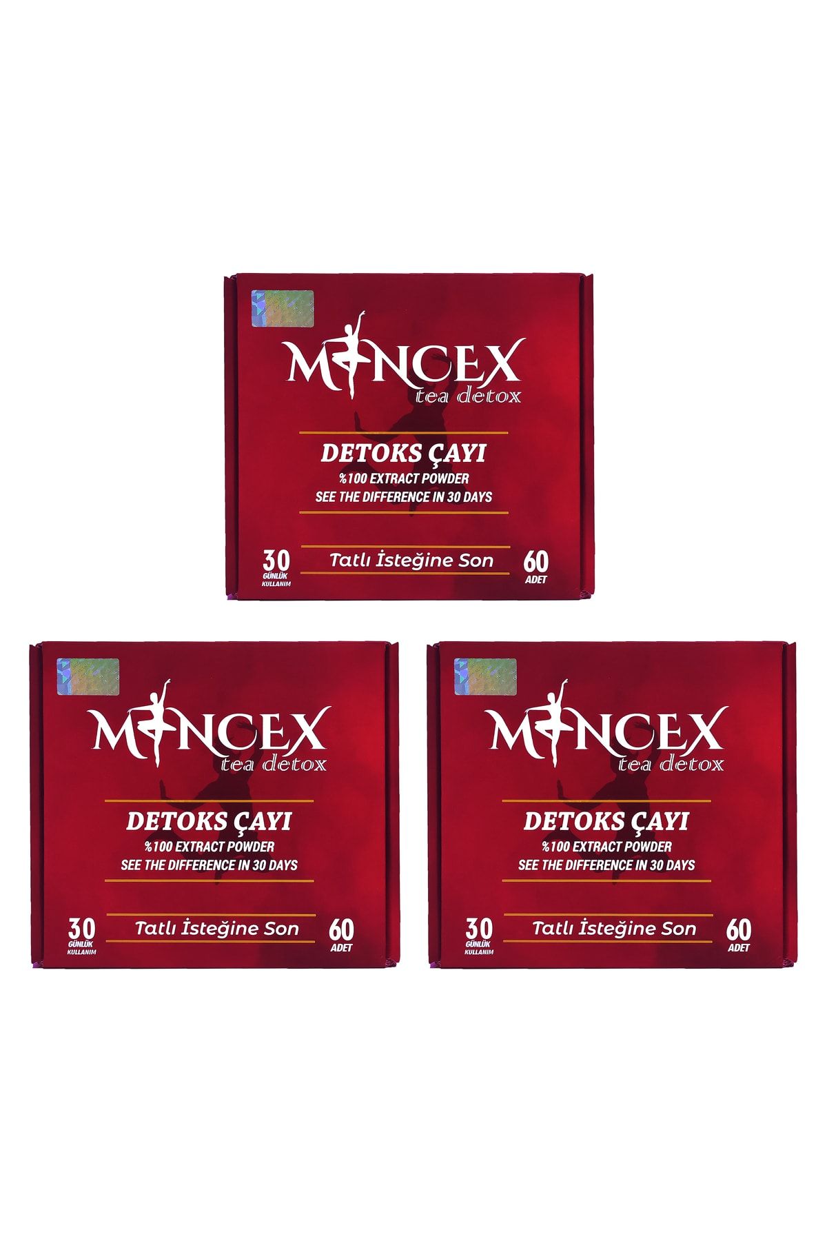 Mincex Detoks Çayı 3 Kutu ( 180 Adet Şase )