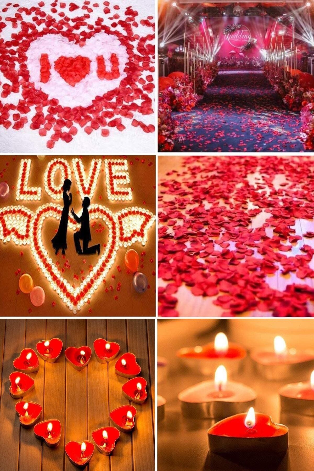 partisüs Romantik Süsleme Ev Oda Dekorasyon Paketi Sürpriz 14 Şubat Sevgililer Günü Evlilik Teklifi Yıldönümü