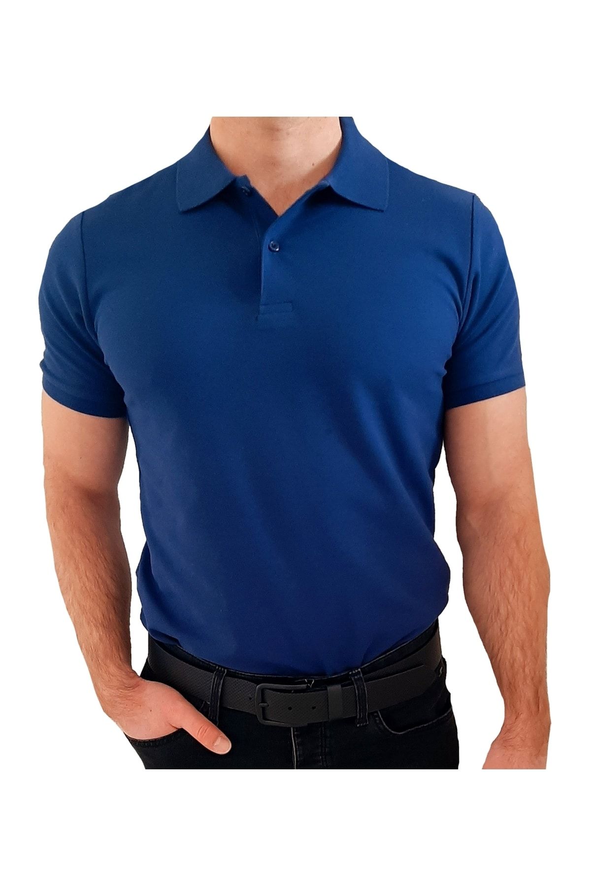 uniformax Lacivert Erkek Polo Yaka Tişört %100 Pamuk 10 Farklı Renk