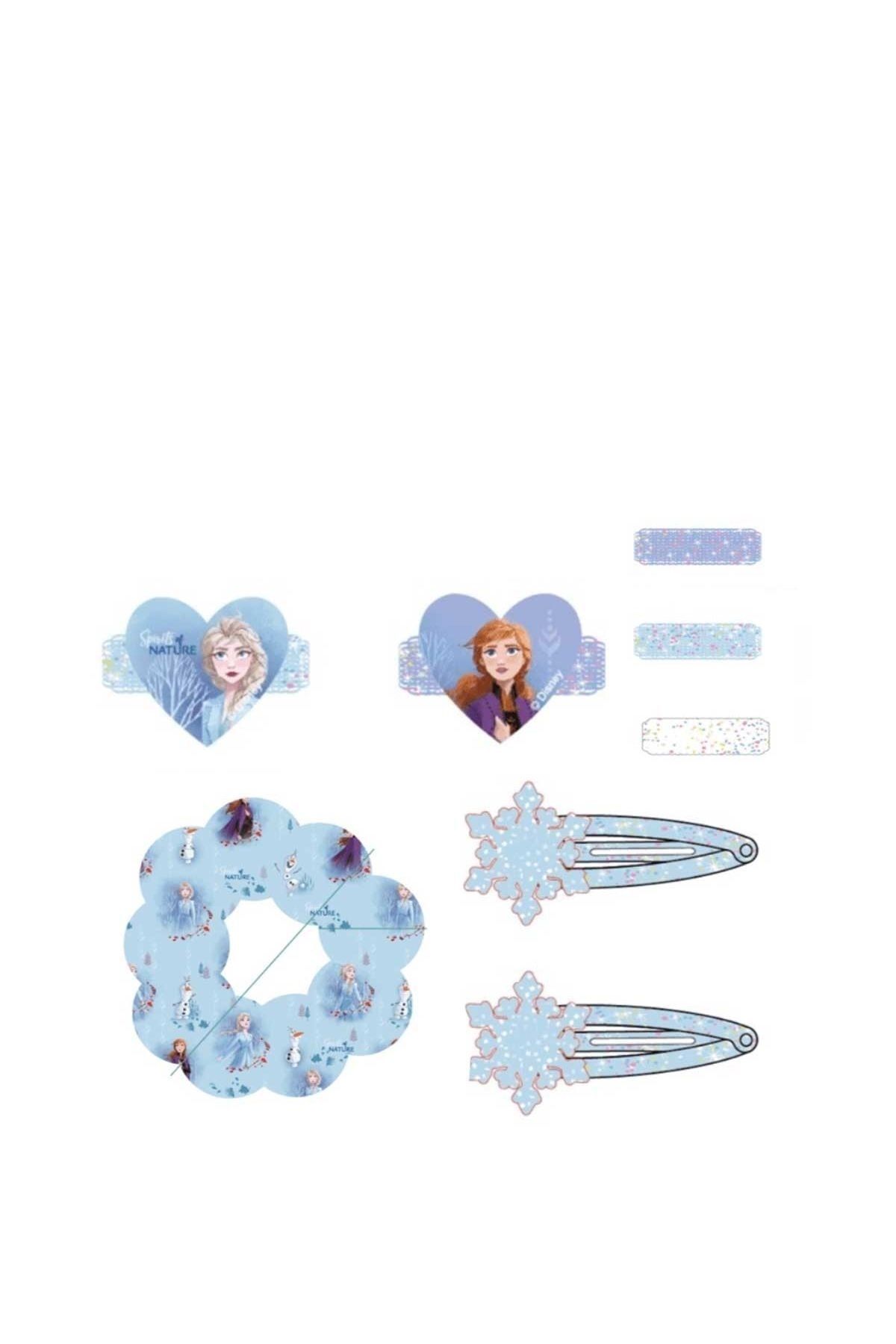 DİSNEY Kız Çocuk Disney Frozen Always 8’li Paket Toka Seti 44738