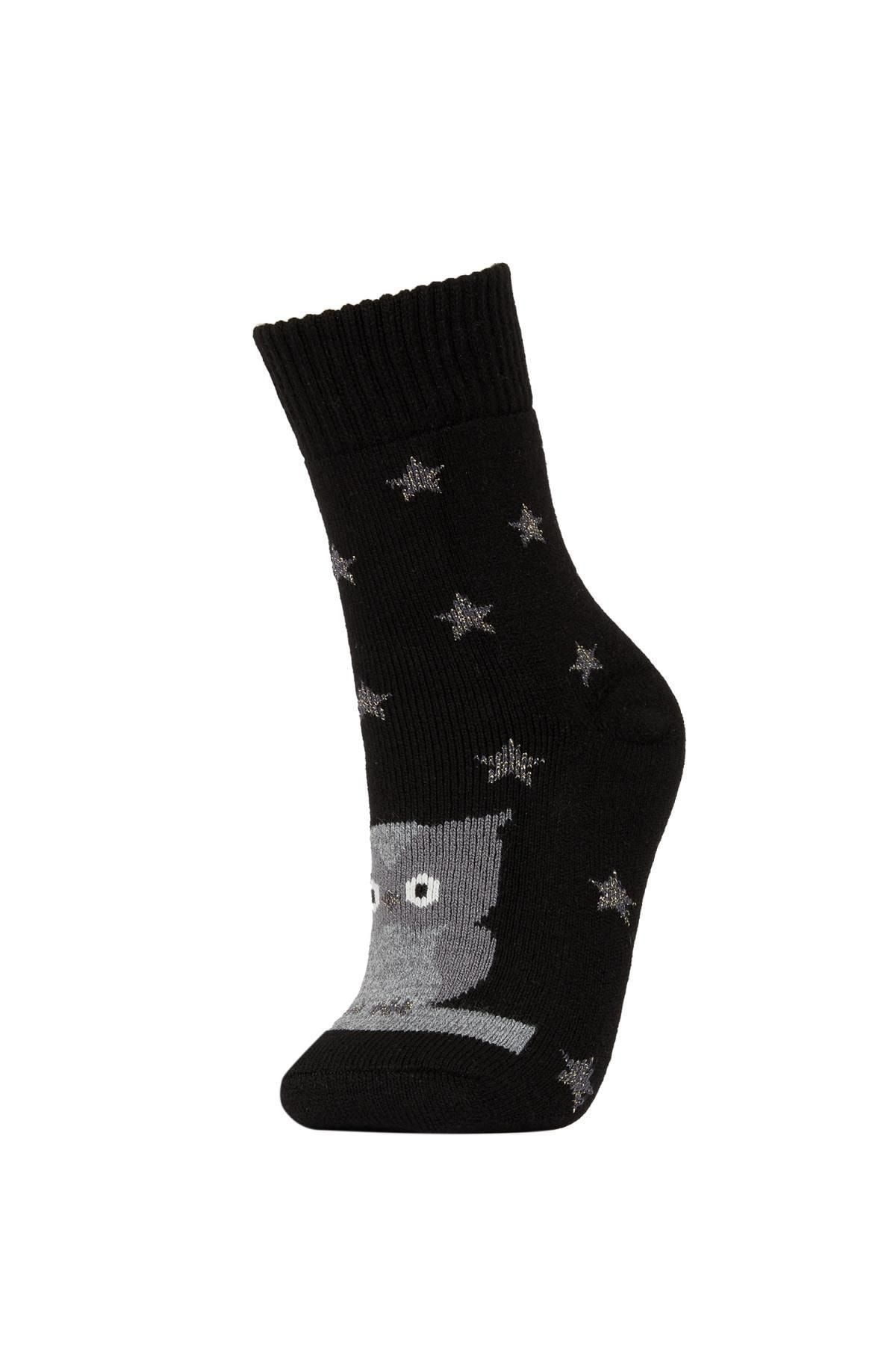 Defacto Kadın Triko Havlu Çorap