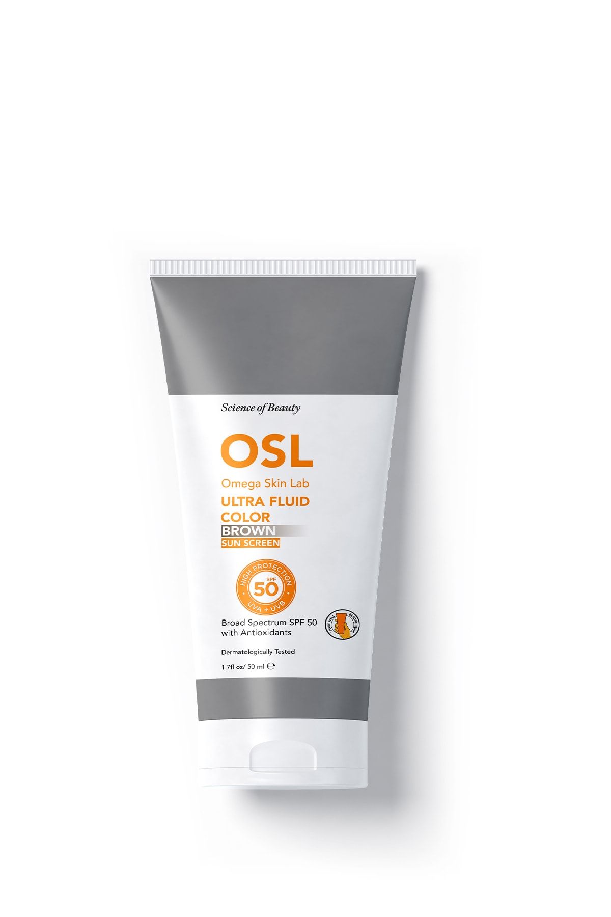 OSL Omega Skin Lab Ultra Fluid Spf 50 Brown Color 50 ml (RENKLİ GÜNEŞ KORUYUCU)