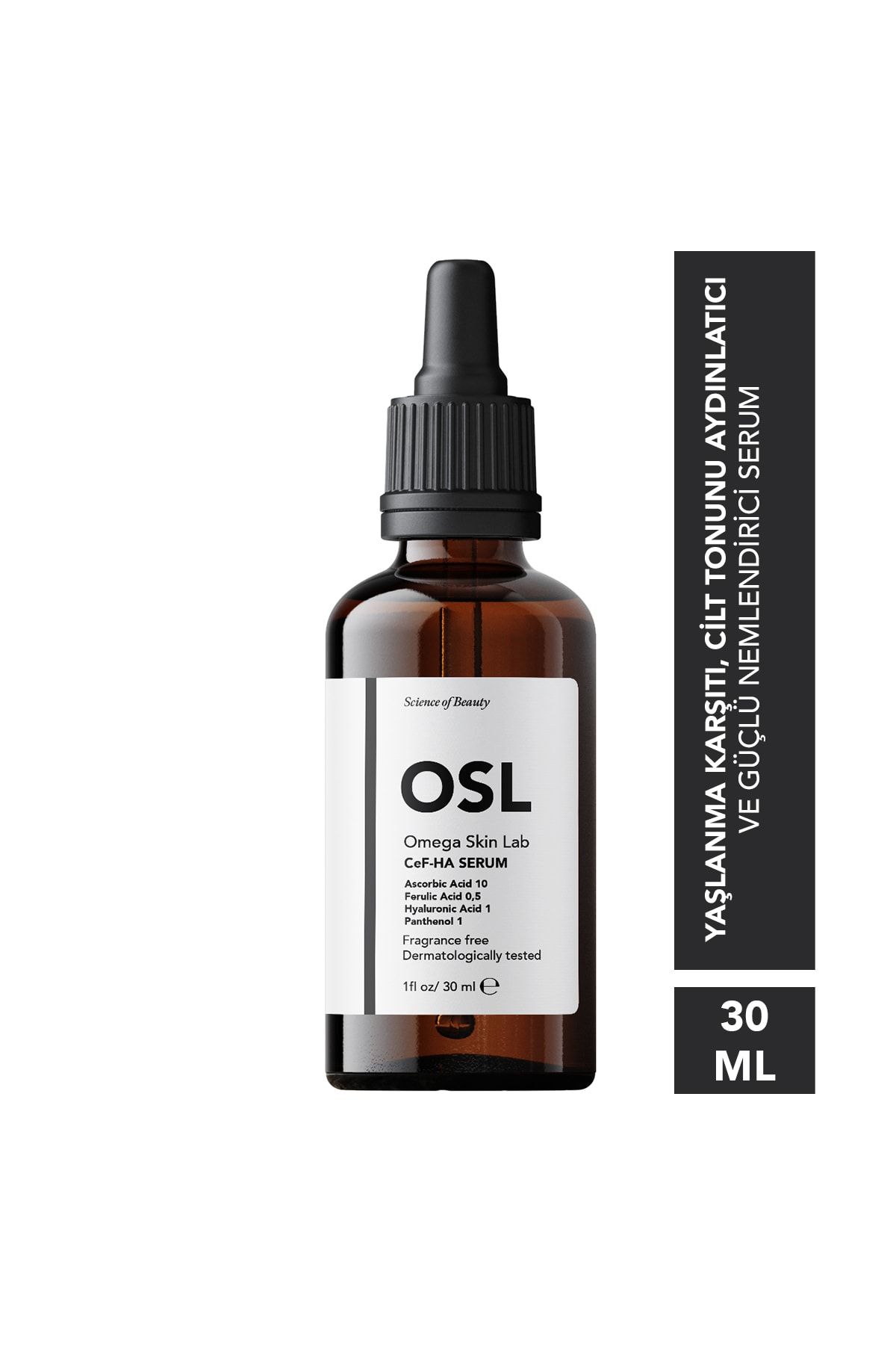 OSL Omega Skin Lab Cef-ha Serum 30ml (YAŞLANMA KARŞITI, AYDINLATICI, NEMLENDİRİCİ SERUM)